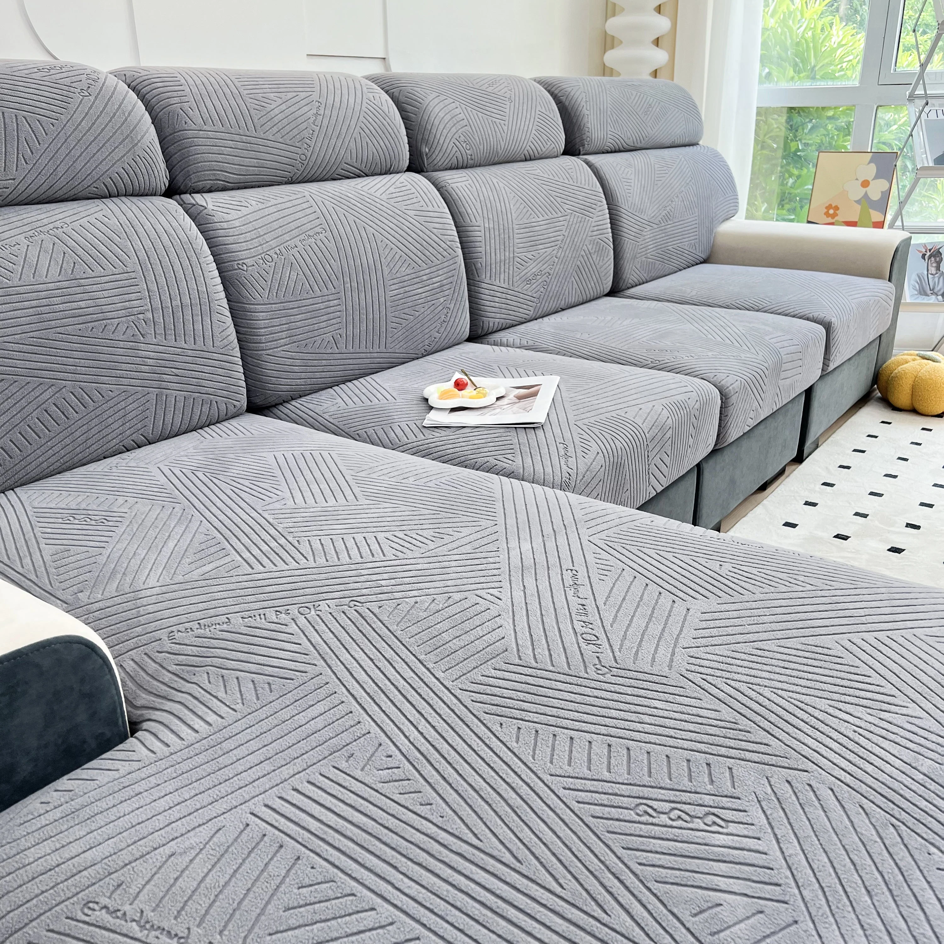 Stretch Couch Cushion Covers, Slipcovers Sofa Cushion Protector Covers, Elastic Furniture Protector for Pets, Kid - Image 18