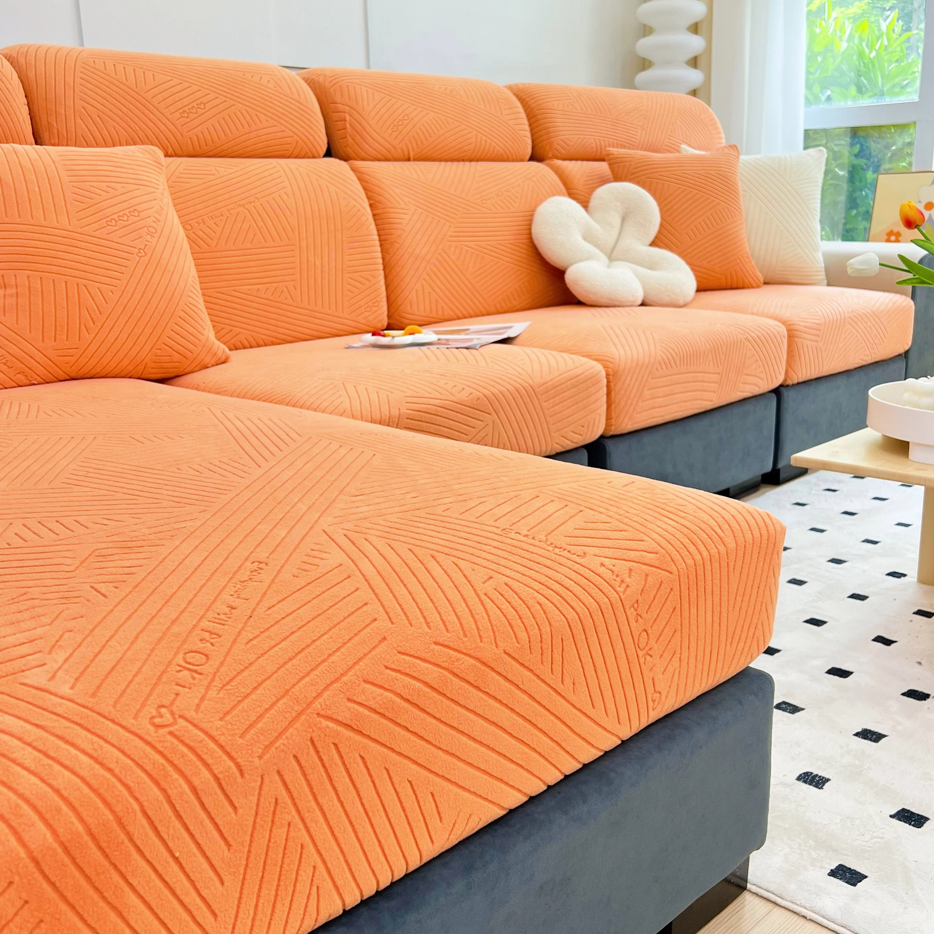 Stretch Couch Cushion Covers, Slipcovers Sofa Cushion Protector Covers, Elastic Furniture Protector for Pets, Kid - Image 23