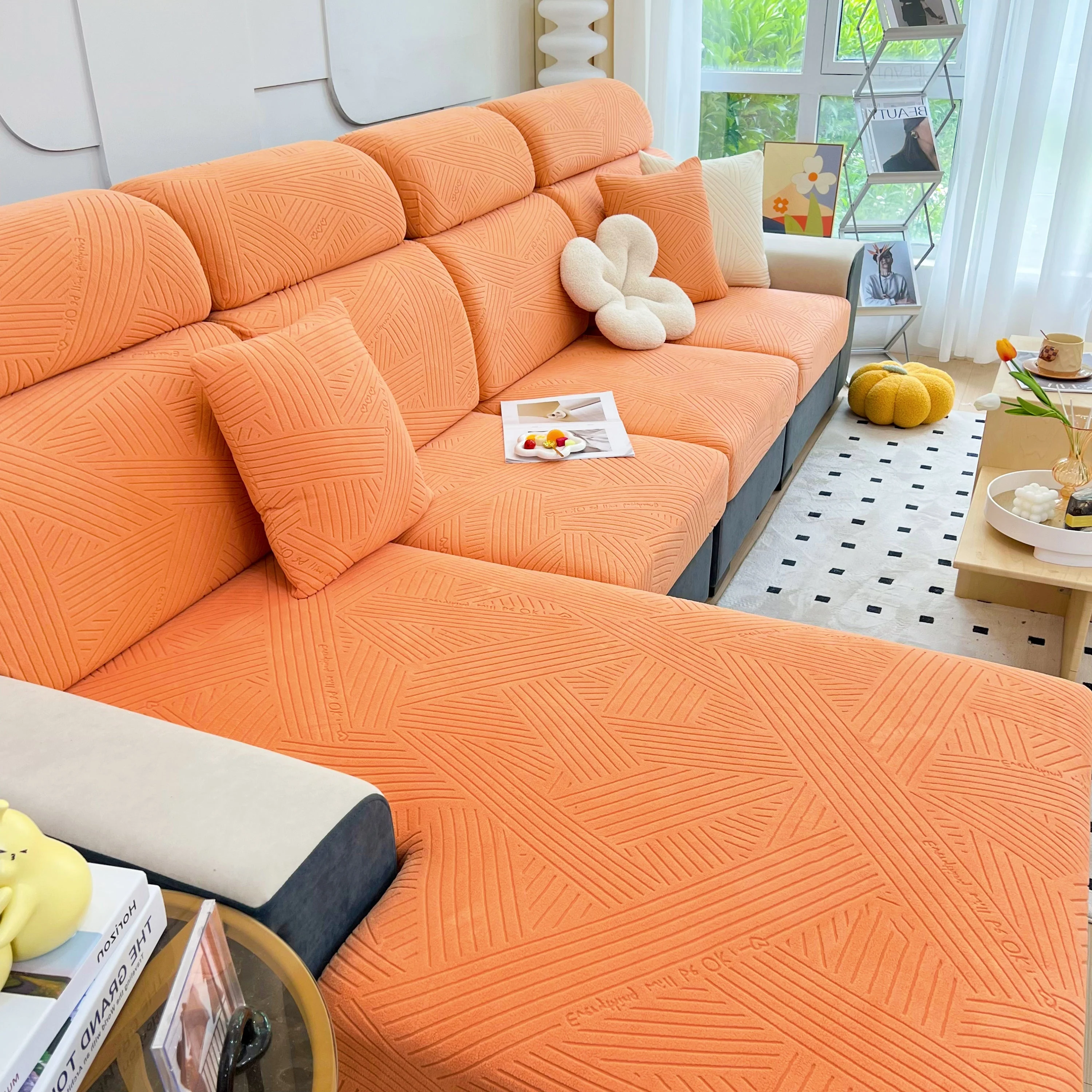 Stretch Couch Cushion Covers, Slipcovers Sofa Cushion Protector Covers, Elastic Furniture Protector for Pets, Kid - Image 26