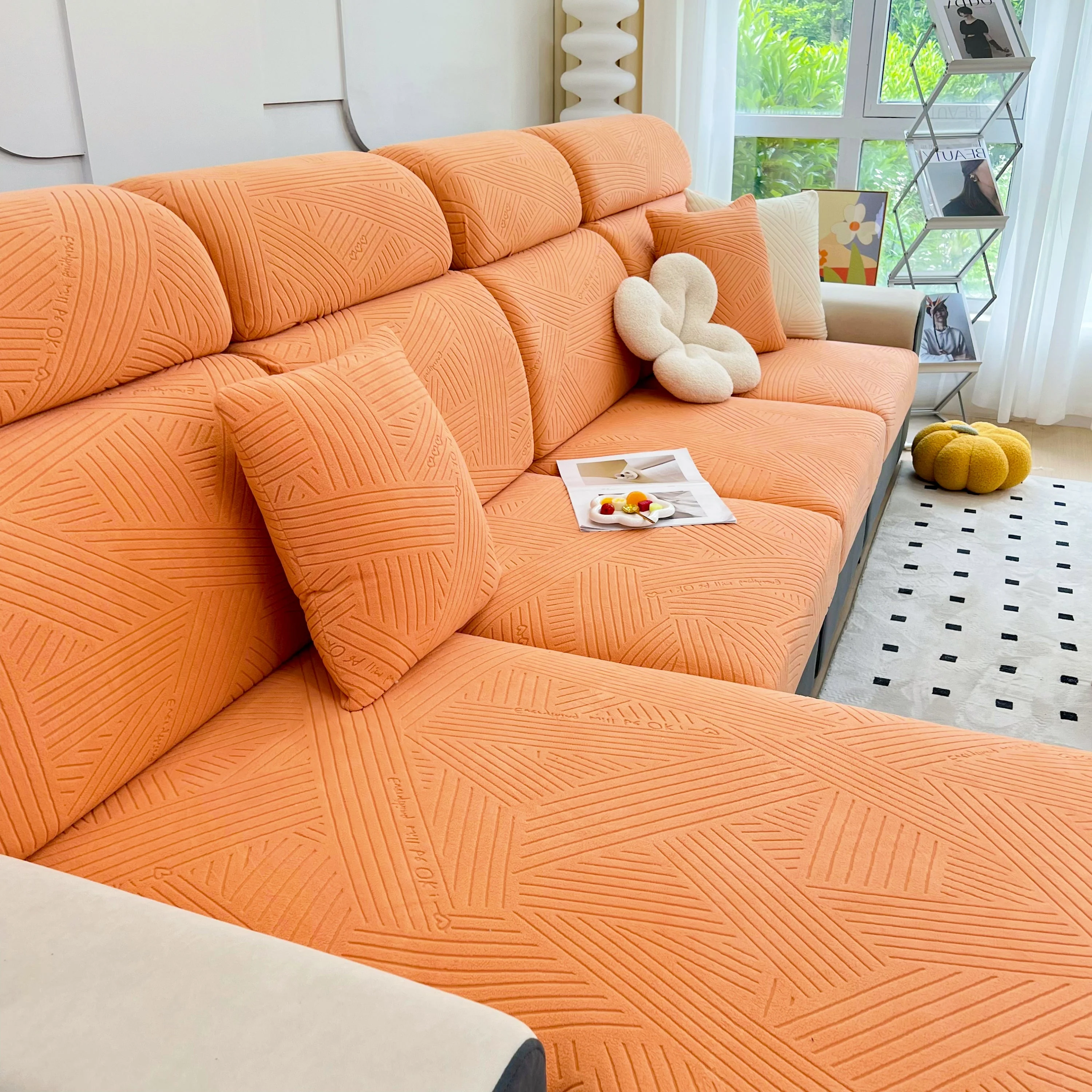 Stretch Couch Cushion Covers, Slipcovers Sofa Cushion Protector Covers, Elastic Furniture Protector for Pets, Kid - Image 27