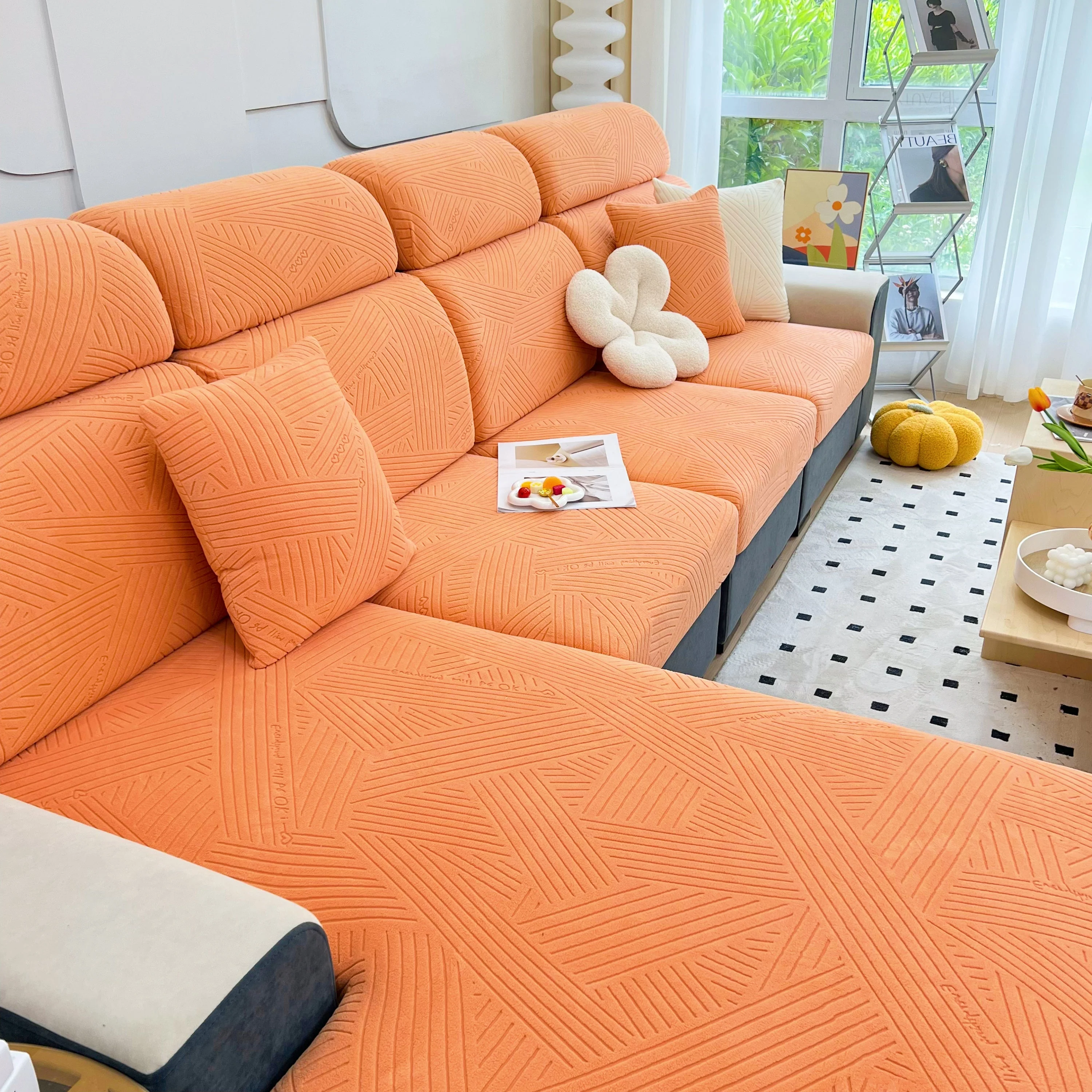 Stretch Couch Cushion Covers, Slipcovers Sofa Cushion Protector Covers, Elastic Furniture Protector for Pets, Kid - Image 28
