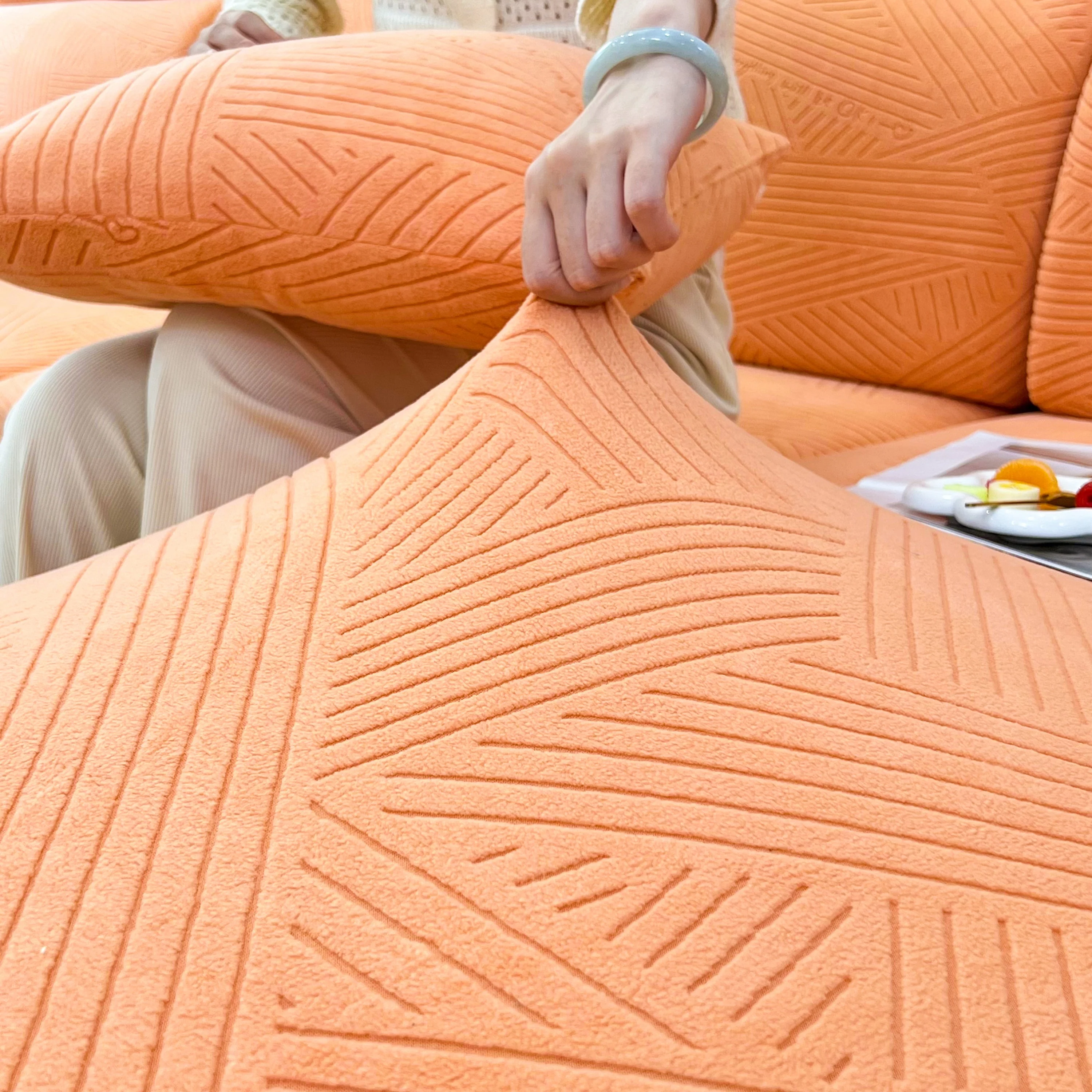 Stretch Couch Cushion Covers, Slipcovers Sofa Cushion Protector Covers, Elastic Furniture Protector for Pets, Kid - Image 29