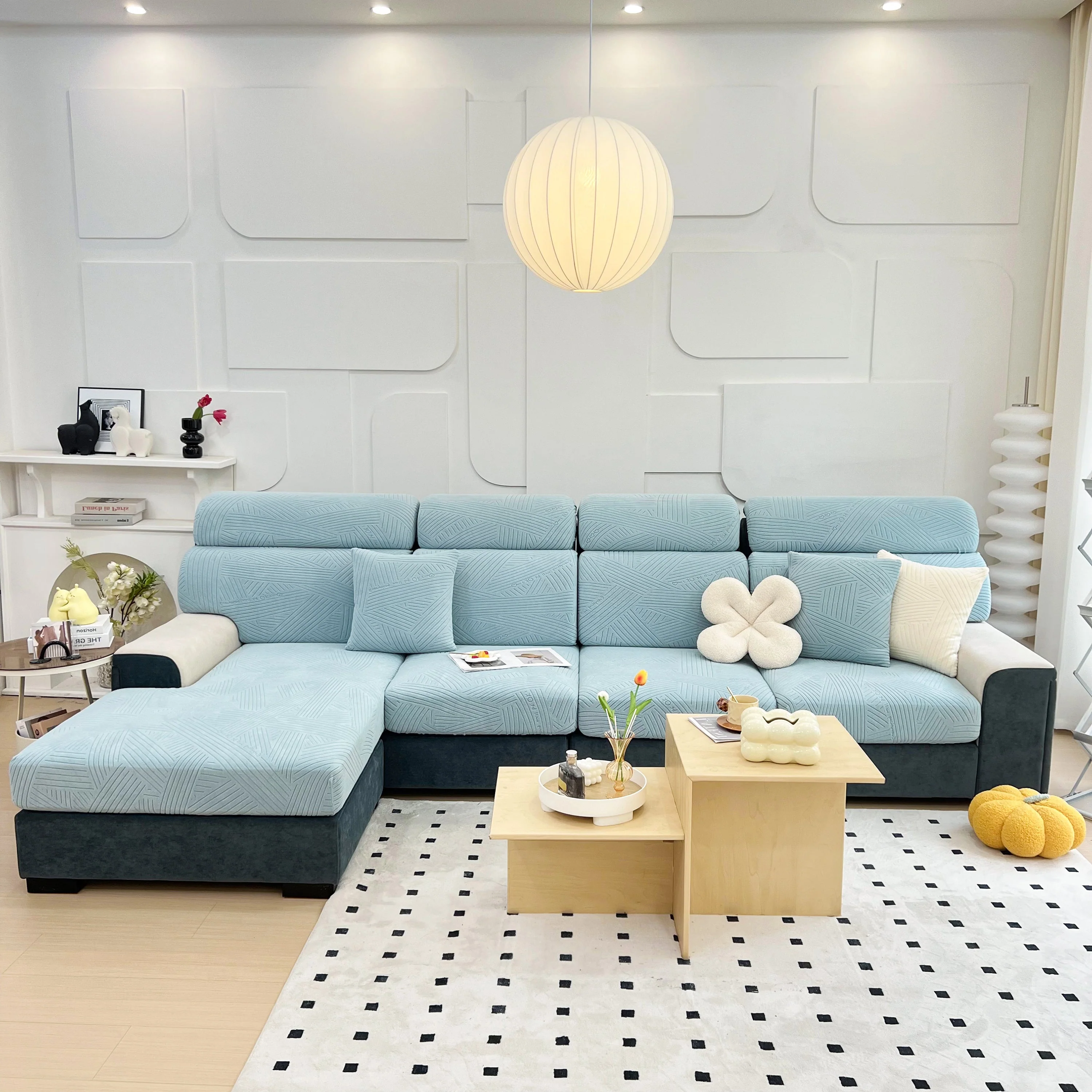 Stretch Couch Cushion Covers, Slipcovers Sofa Cushion Protector Covers, Elastic Furniture Protector for Pets, Kid - Image 60