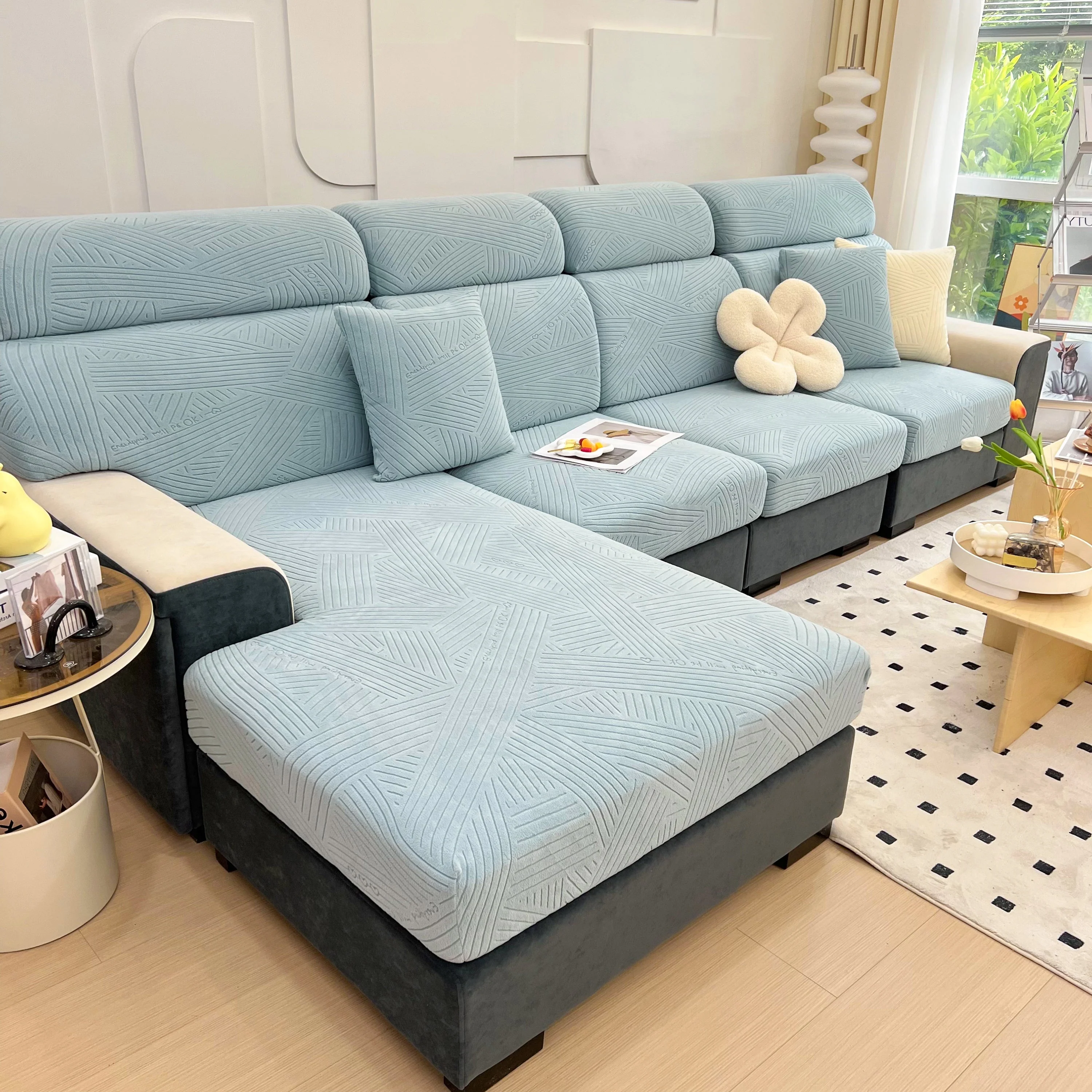Stretch Couch Cushion Covers, Slipcovers Sofa Cushion Protector Covers, Elastic Furniture Protector for Pets, Kid - Image 63