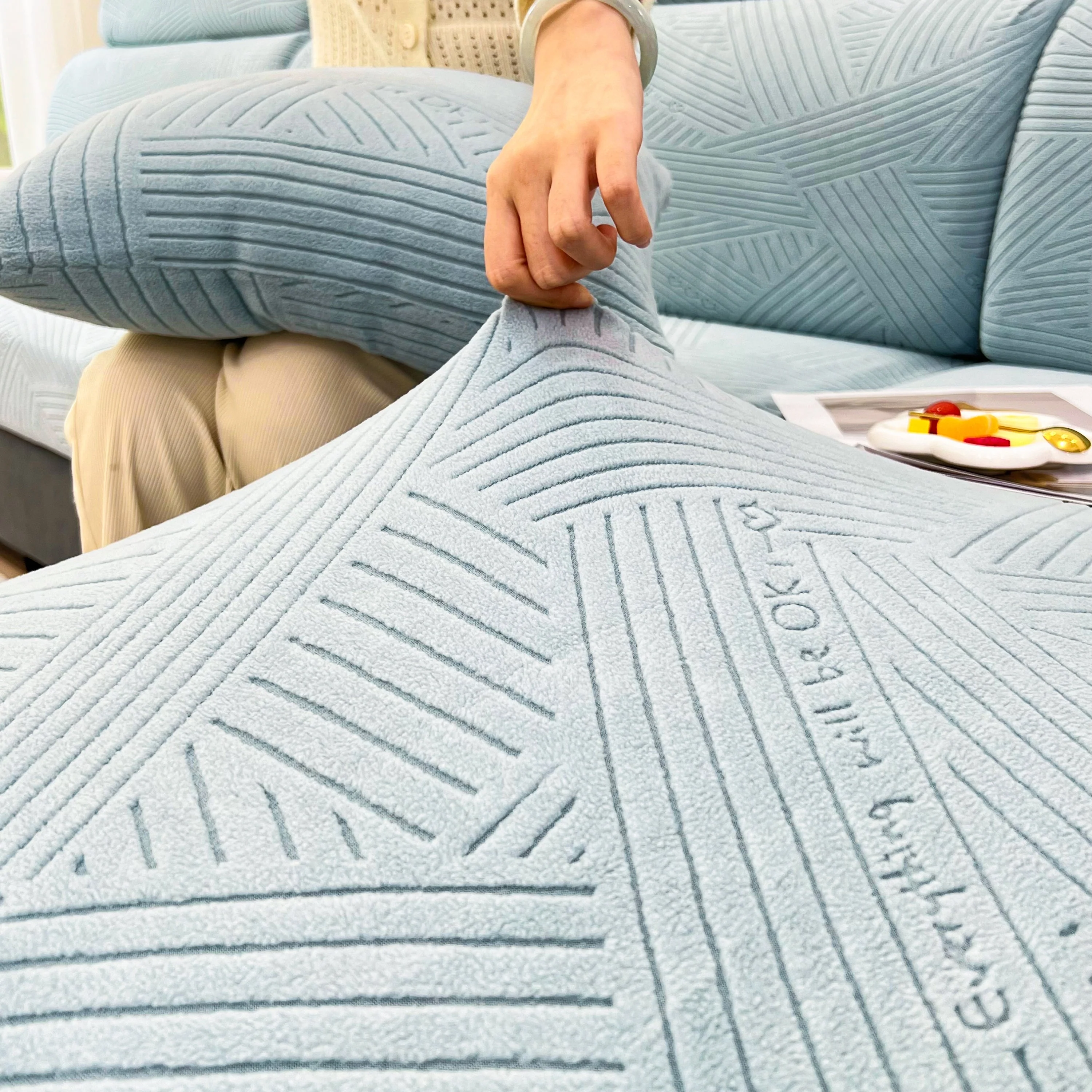 Stretch Couch Cushion Covers, Slipcovers Sofa Cushion Protector Covers, Elastic Furniture Protector for Pets, Kid - Image 66