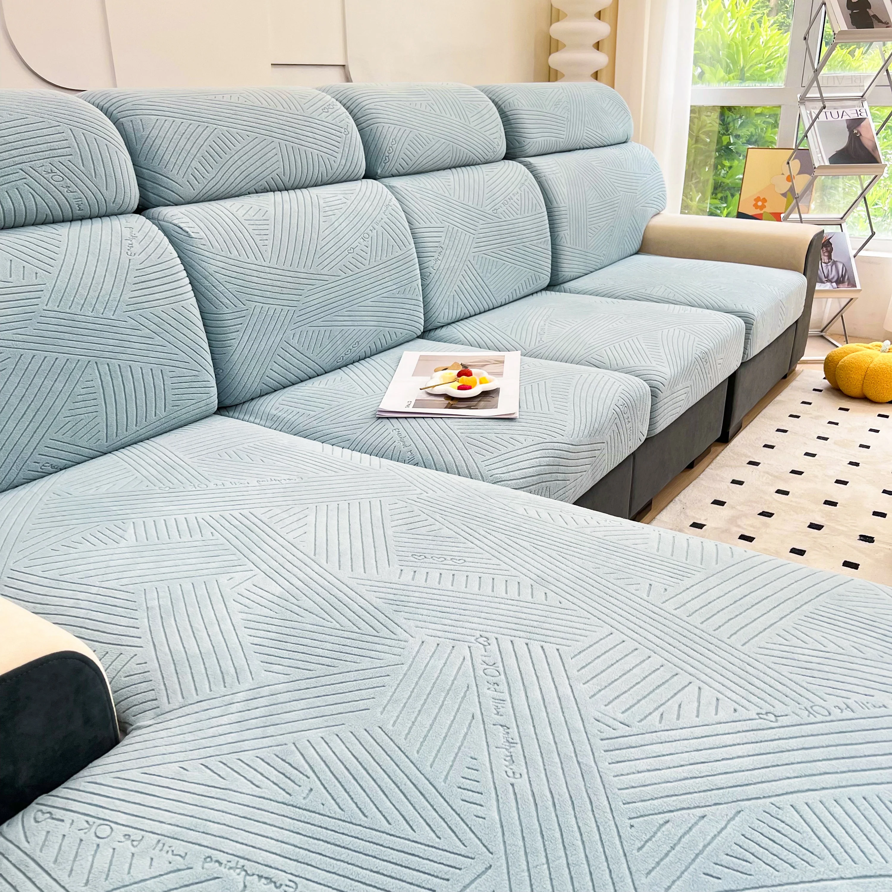 Stretch Couch Cushion Covers, Slipcovers Sofa Cushion Protector Covers, Elastic Furniture Protector for Pets, Kid - Image 69