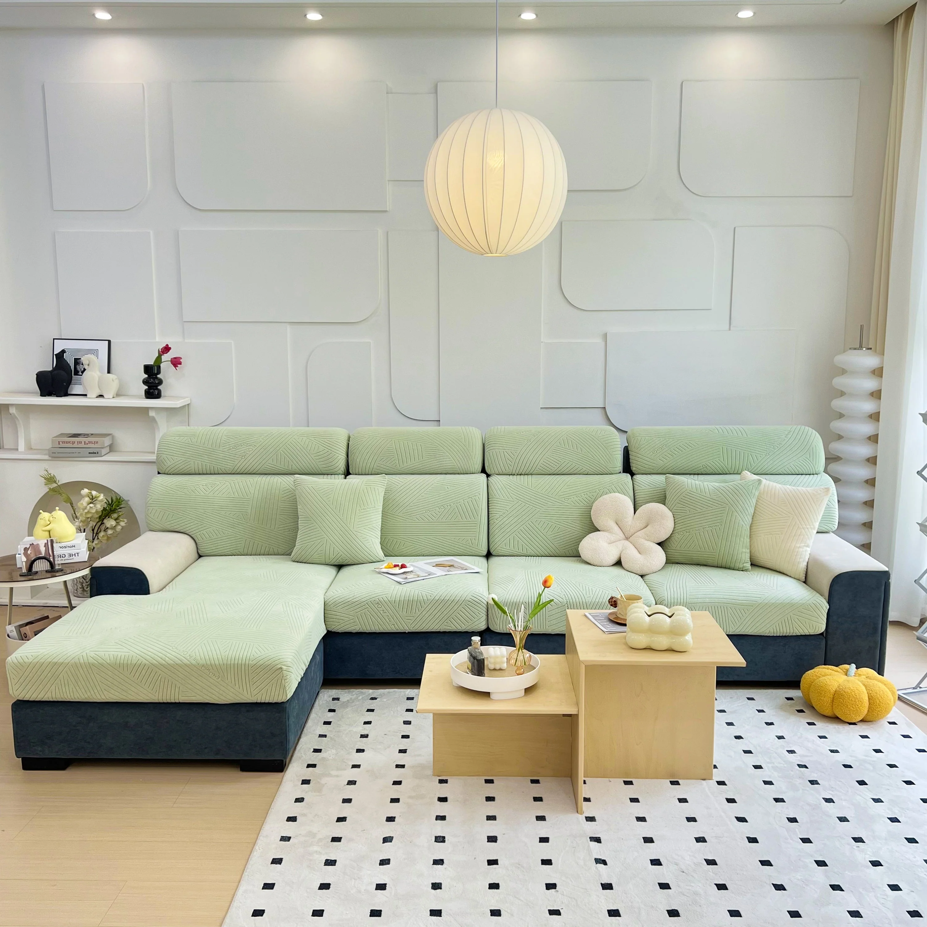 Stretch Couch Cushion Covers, Slipcovers Sofa Cushion Protector Covers, Elastic Furniture Protector for Pets, Kid - Image 96