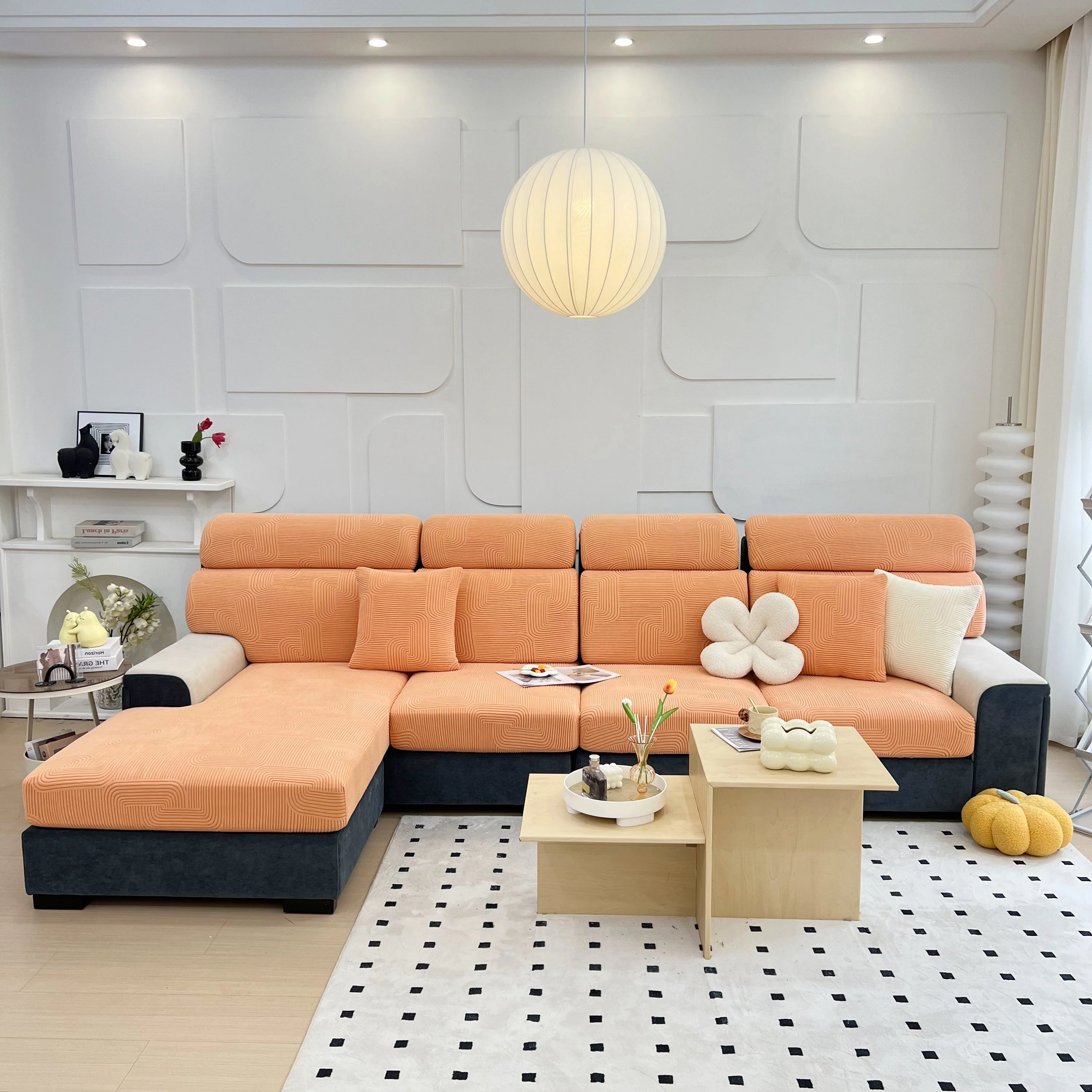 Stretch Couch Cushion Covers, Washable Chaise Lounge Sofa Slipcover, Elastic Furniture Protector for Pets, Kid - Image 37