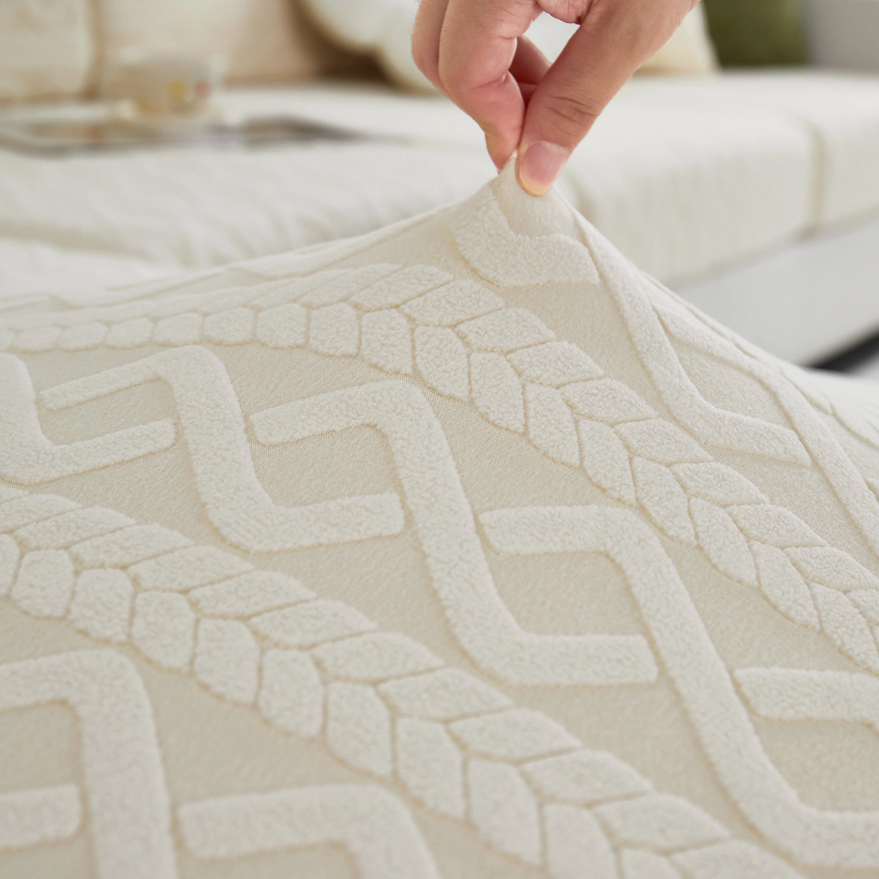 Stretch Couch Seat Cushion Covers, Sofa Slipcover Sofa Cover Soft Flexibility with Elastic Bottom - Image 111