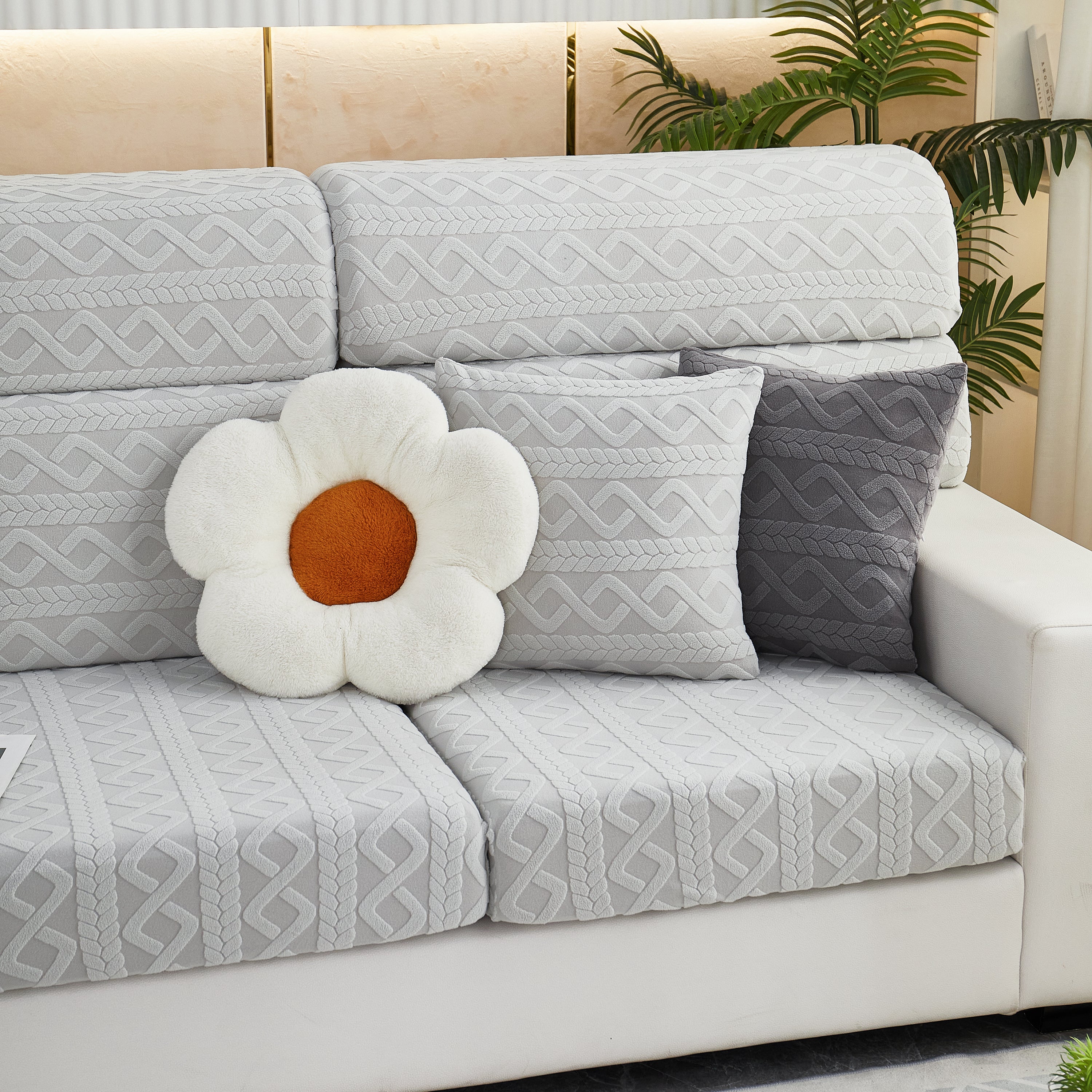 Stretch Couch Seat Cushion Covers, Sofa Slipcover Sofa Cover Soft Flexibility with Elastic Bottom - Image 22