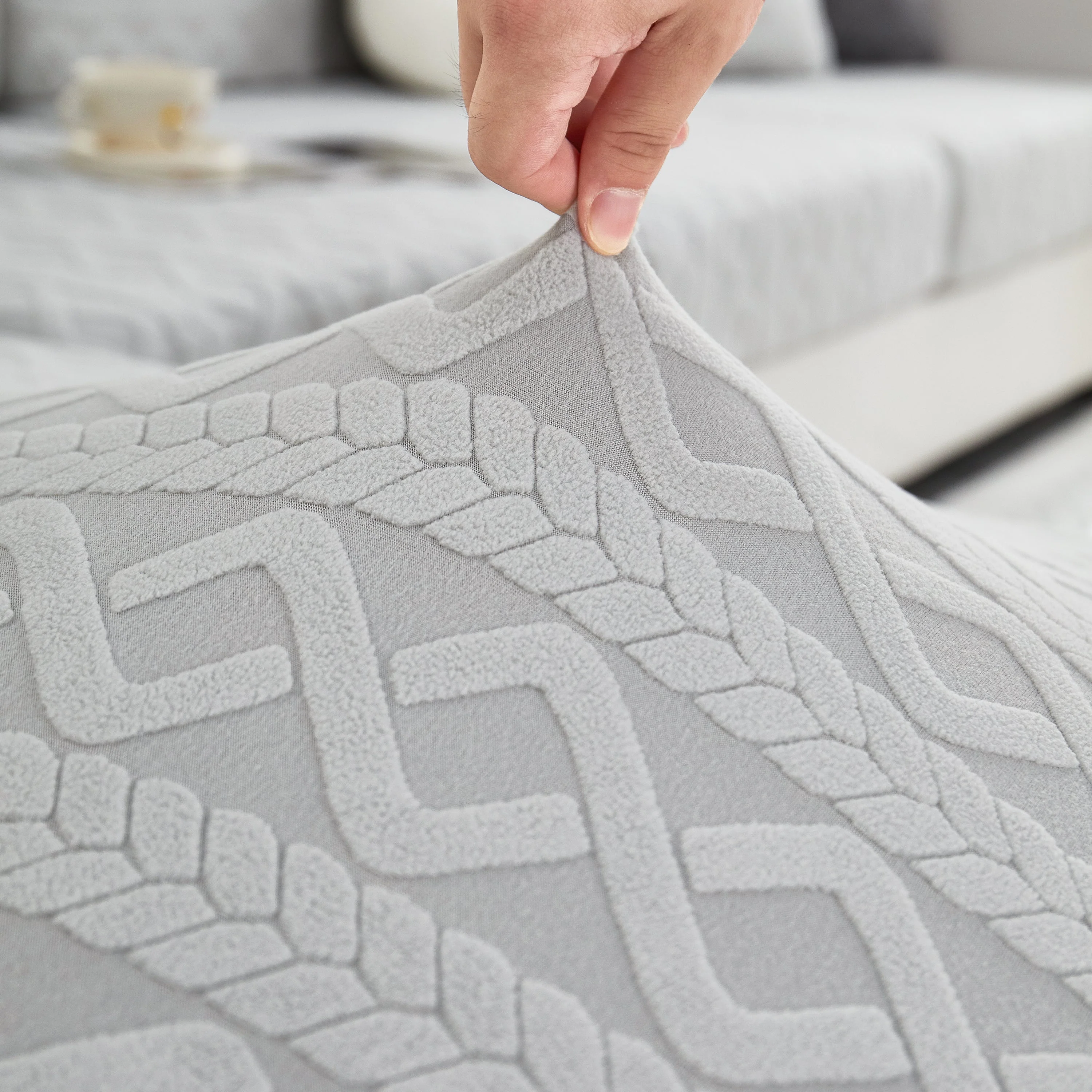 Stretch Couch Seat Cushion Covers, Sofa Slipcover Sofa Cover Soft Flexibility with Elastic Bottom - Image 33