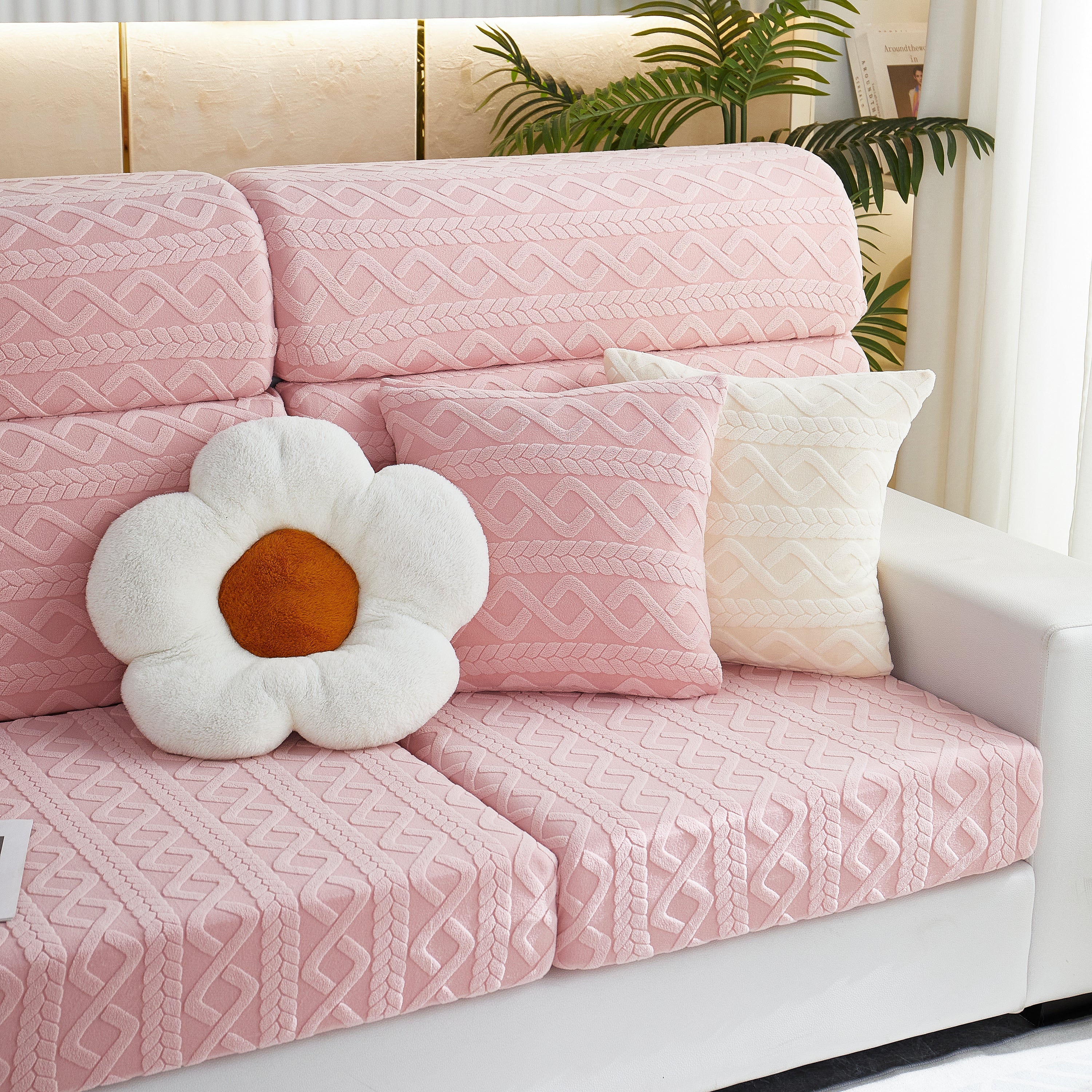 Stretch Couch Seat Cushion Covers, Sofa Slipcover Sofa Cover Soft Flexibility with Elastic Bottom - Image 42