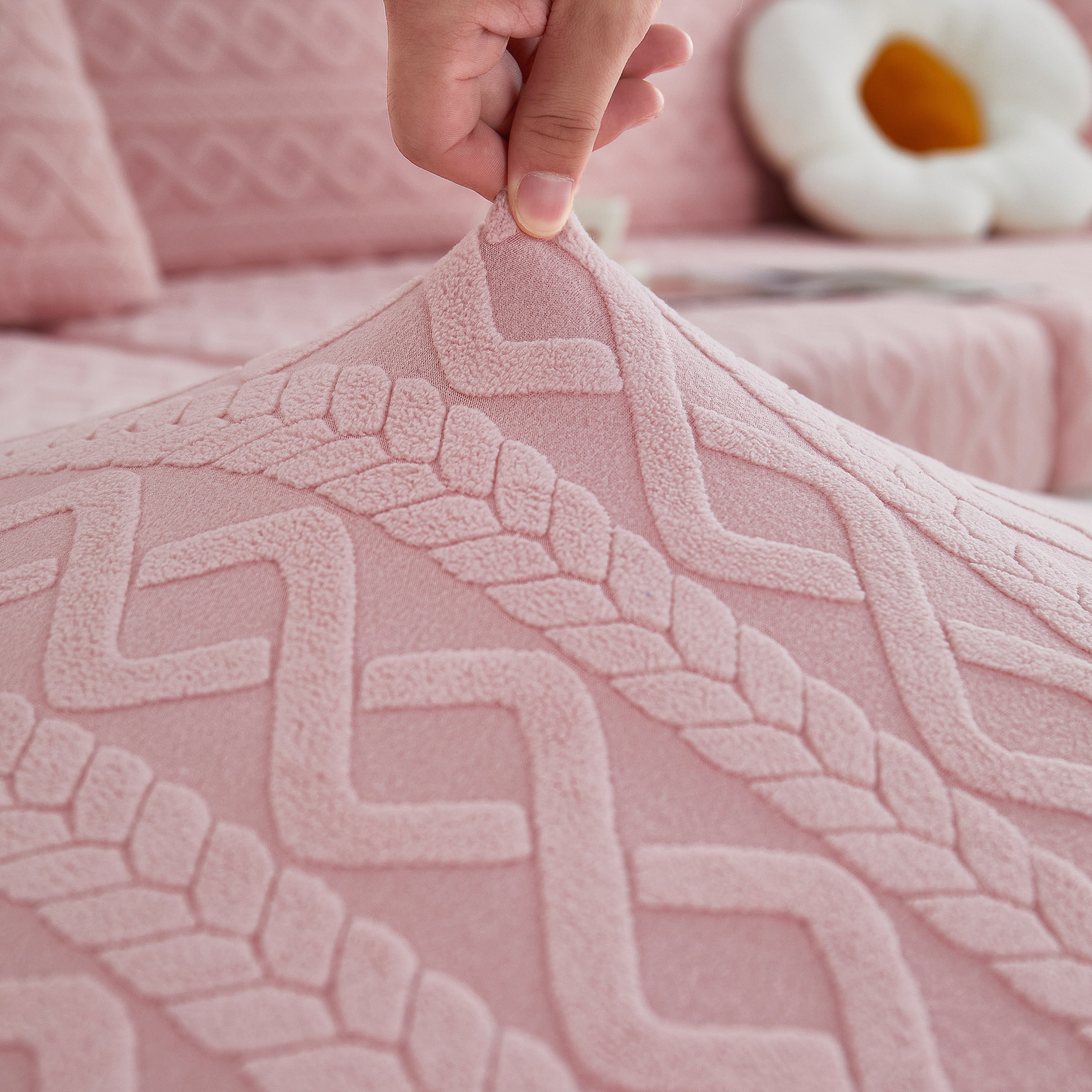 Stretch Couch Seat Cushion Covers, Sofa Slipcover Sofa Cover Soft Flexibility with Elastic Bottom - Image 53