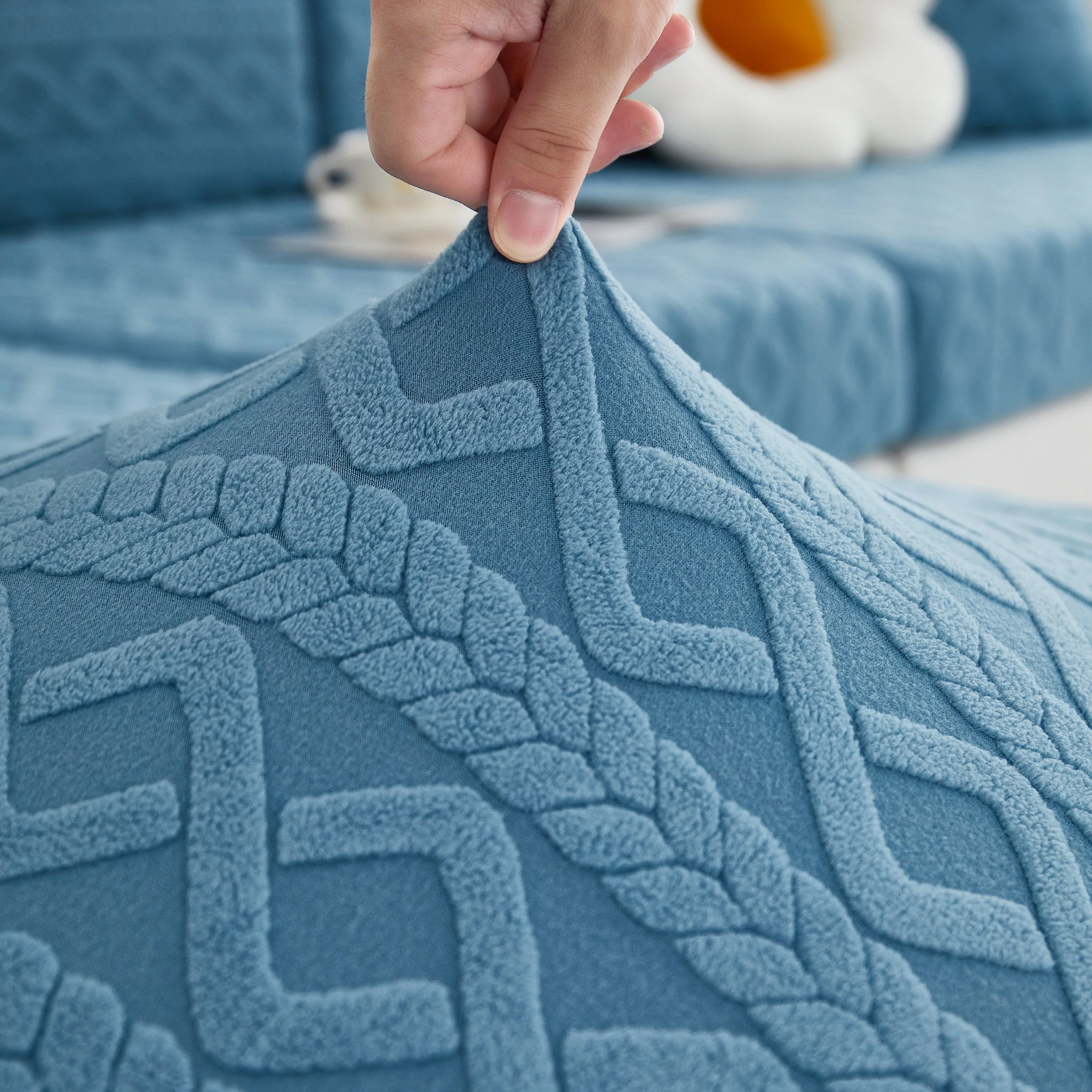 Stretch Couch Seat Cushion Covers, Sofa Slipcover Sofa Cover Soft Flexibility with Elastic Bottom - Image 91