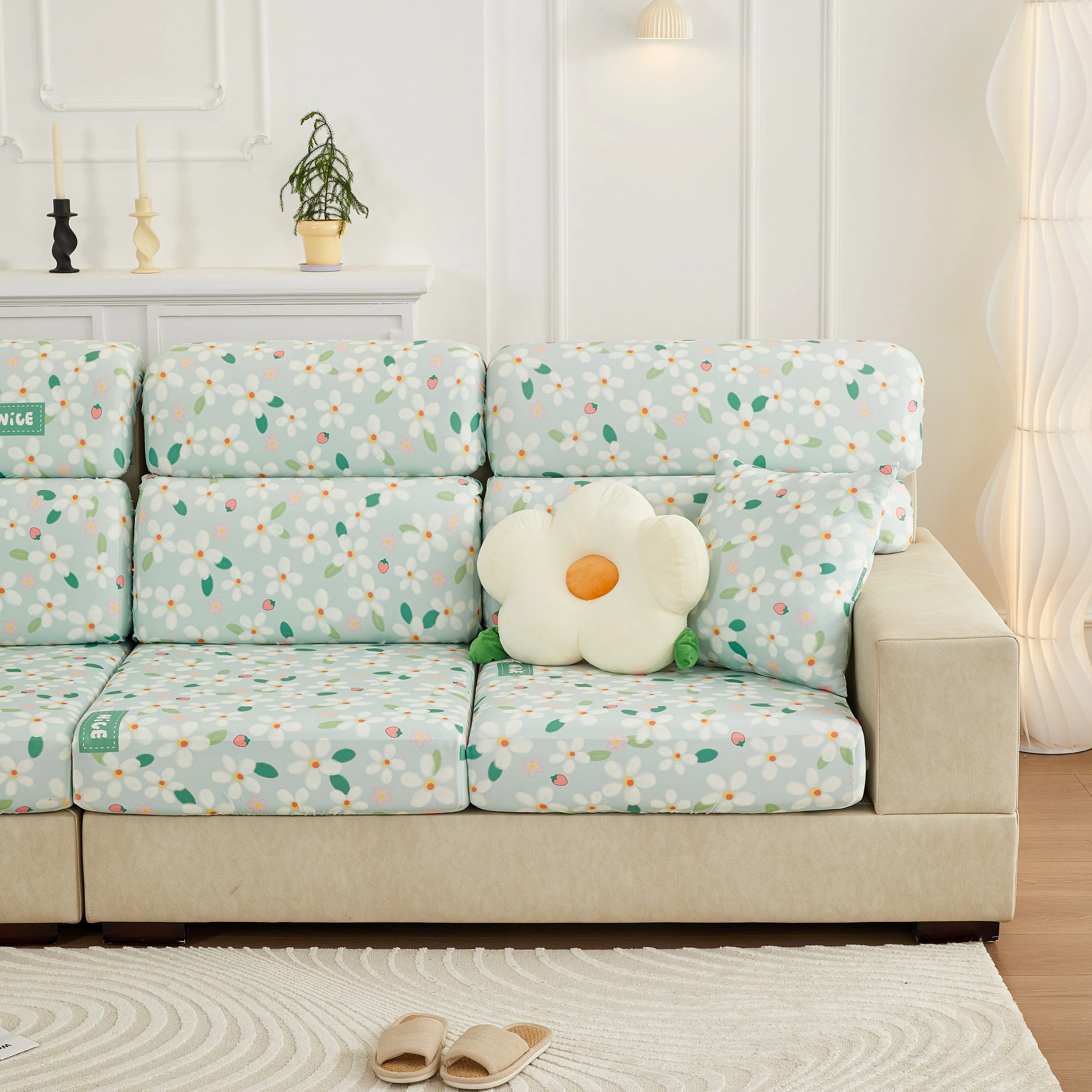 Stretch Individual Cushion Slipcovers, Furniture Protector with Elastic Bottom, Couch Cover Replacement - Image 15