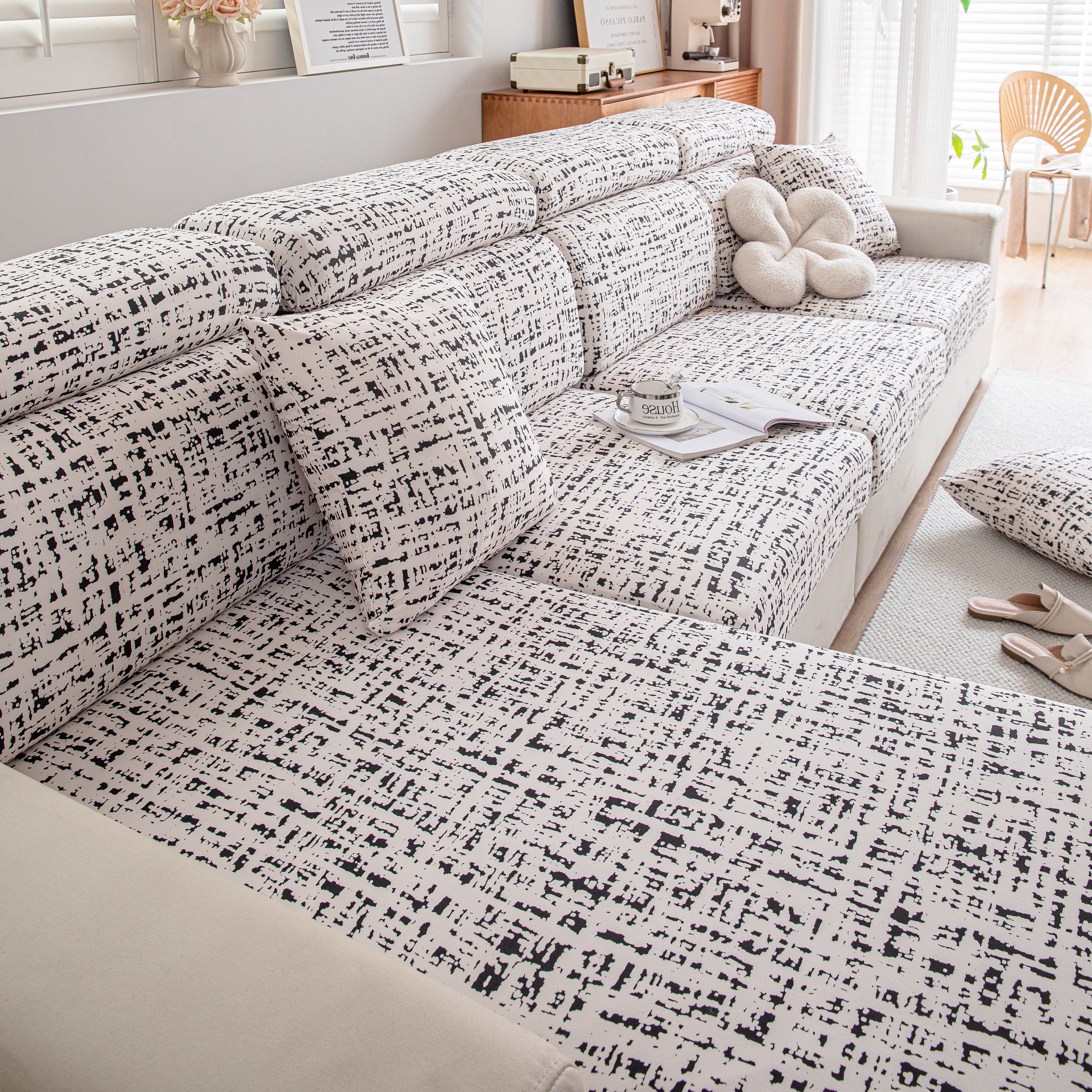 Stretch Individual Cushion Slipcovers, Furniture Protector with Elastic Bottom, Couch Cover Replacement - Image 40