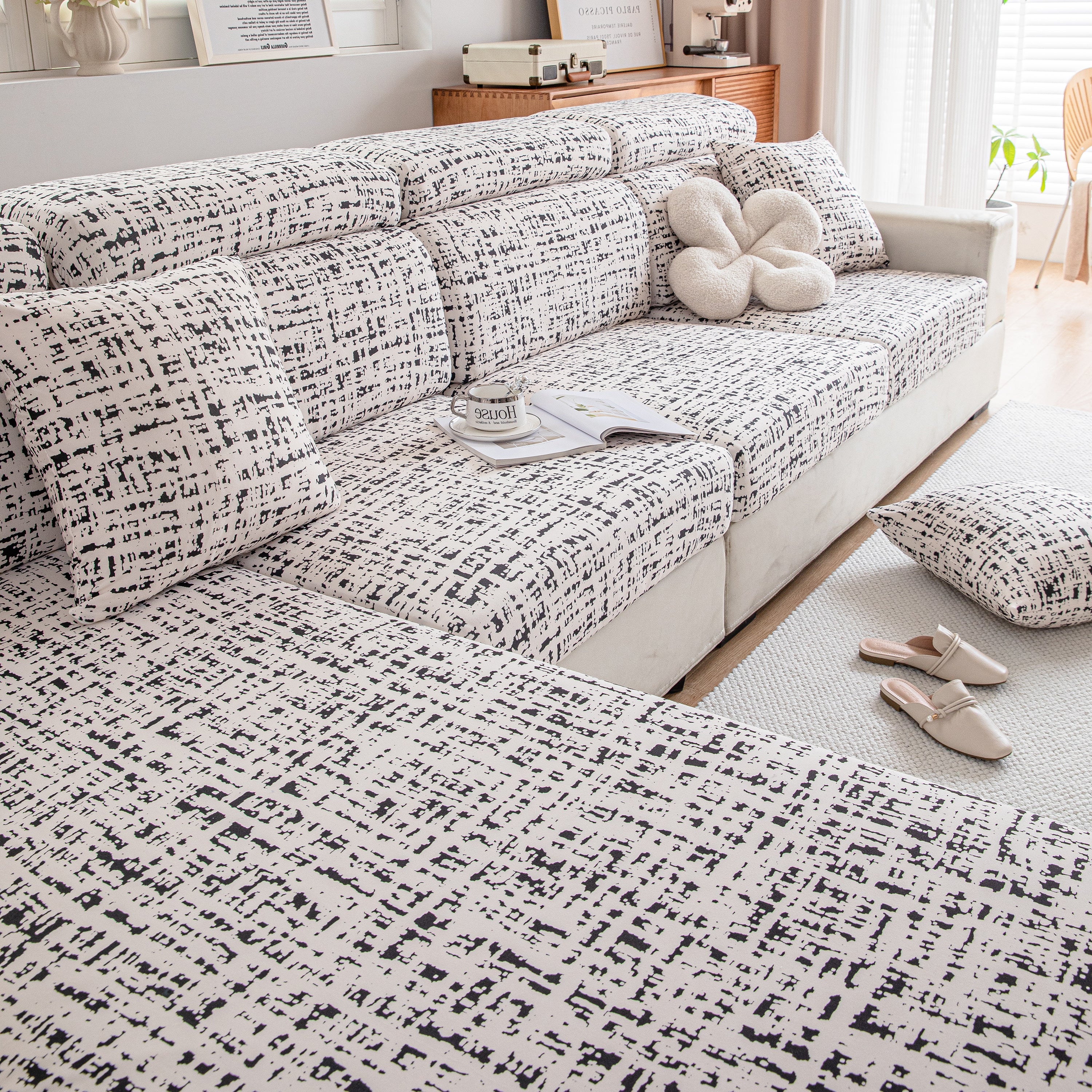 Stretch Individual Cushion Slipcovers, Furniture Protector with Elastic Bottom, Couch Cover Replacement - Image 42