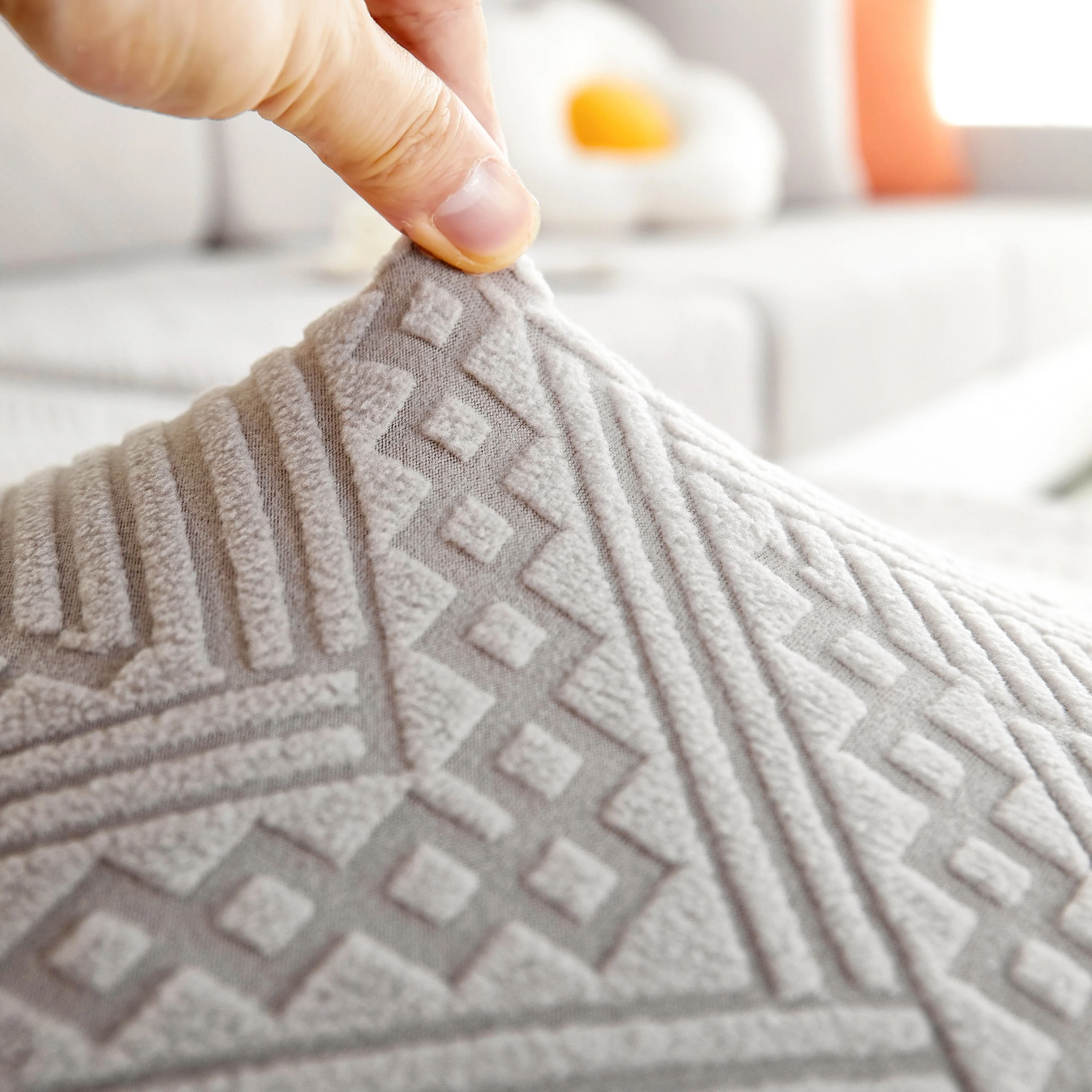 Stretch Jacquard Fleece Settee Cushion Covers, Stylish Non Slip Couch Cushion Covers for Sectional Sofas - Image 33