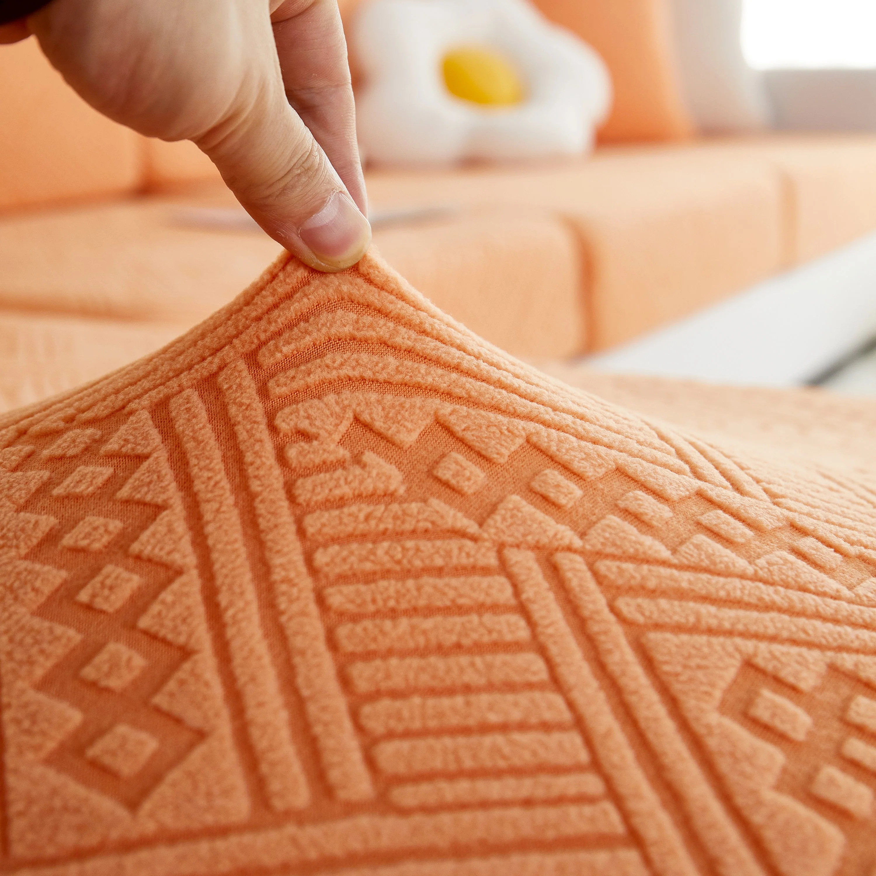 Stretch Jacquard Fleece Settee Cushion Covers, Stylish Non Slip Couch Cushion Covers for Sectional Sofas - Image 53