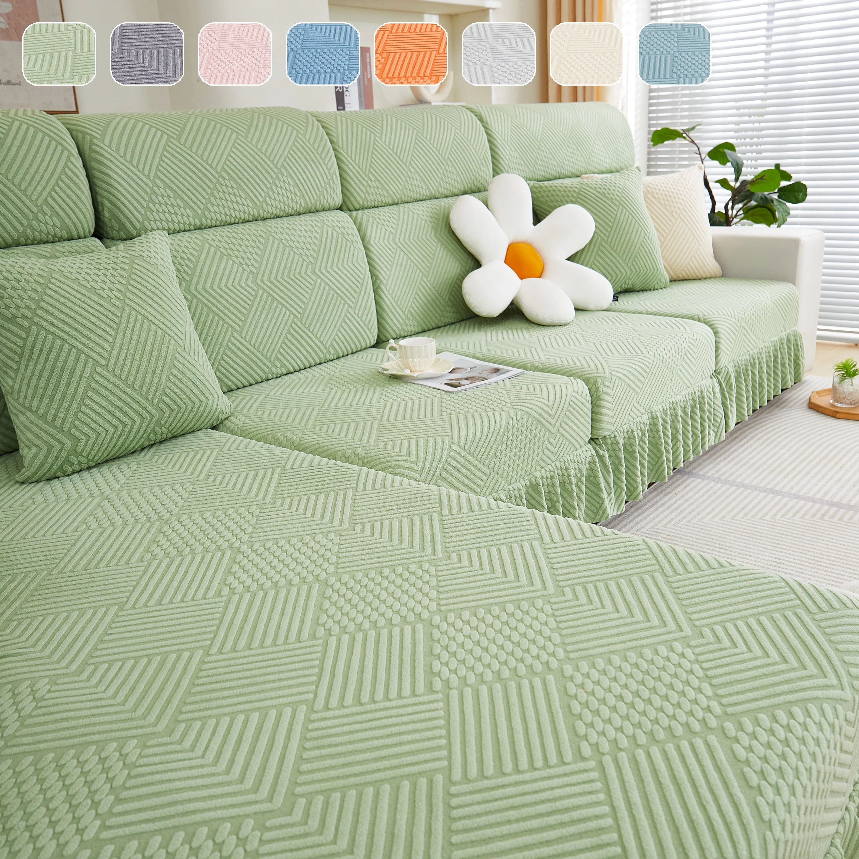 Stretch Sofa Covers for Couch Seats and Cushions, Suitable for 1/2/3/4/L Seater Sofas and Couches - Image 10
