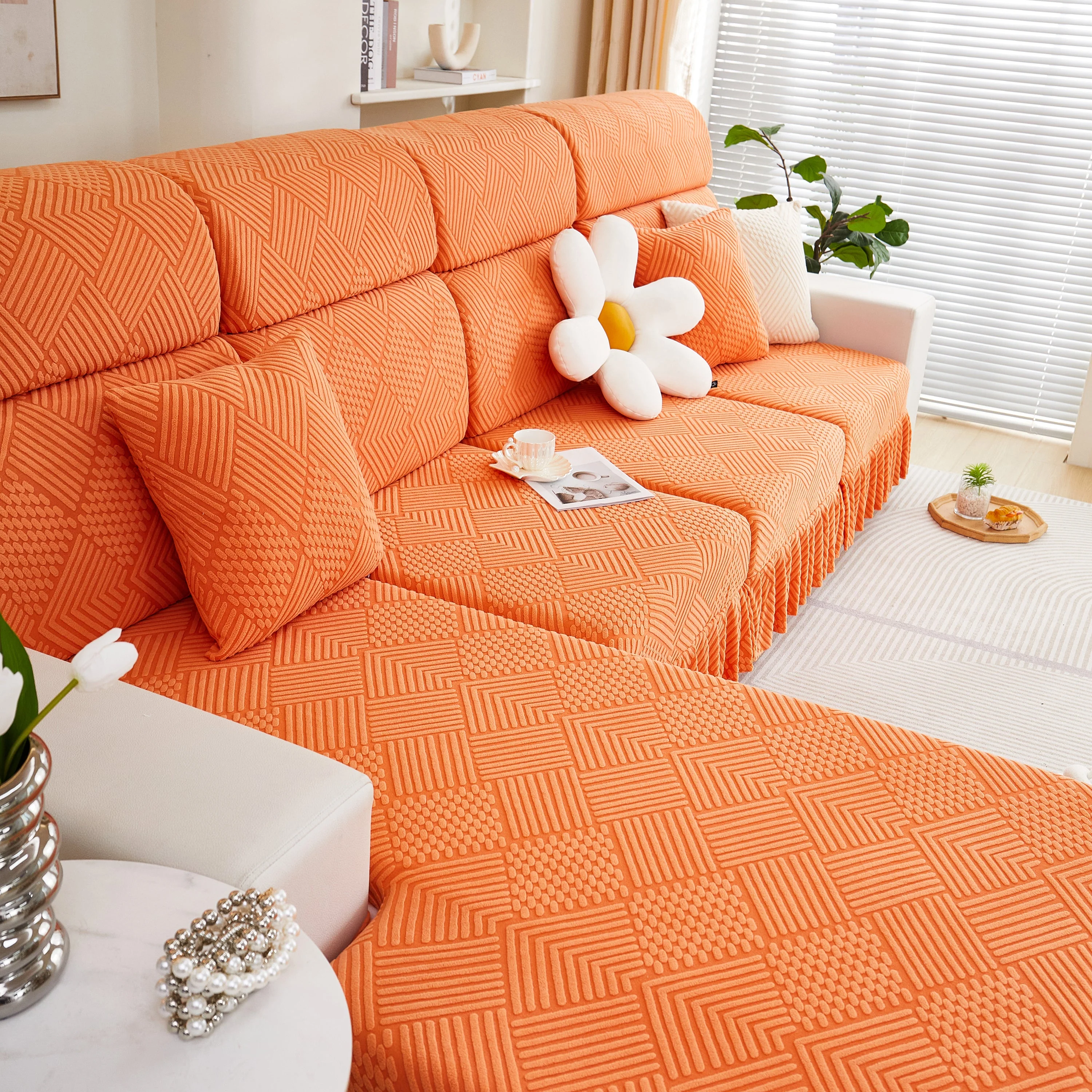 Stretch Sofa Covers for Couch Seats and Cushions, Suitable for 1/2/3/4/L Seater Sofas and Couches - Image 100