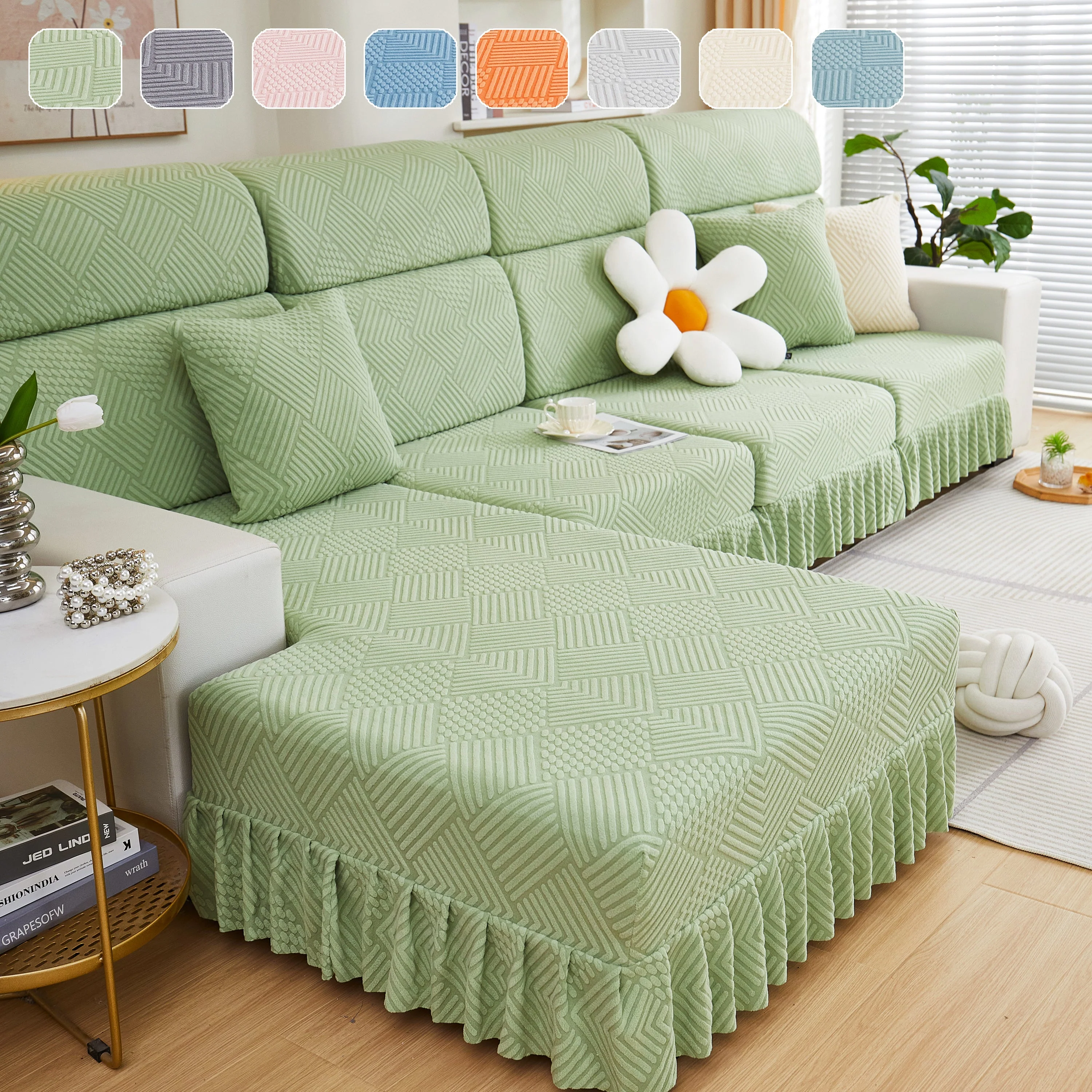 Stretch Sofa Covers for Couch Seats and Cushions, Suitable for 1/2/3/4/L Seater Sofas and Couches - Image 11