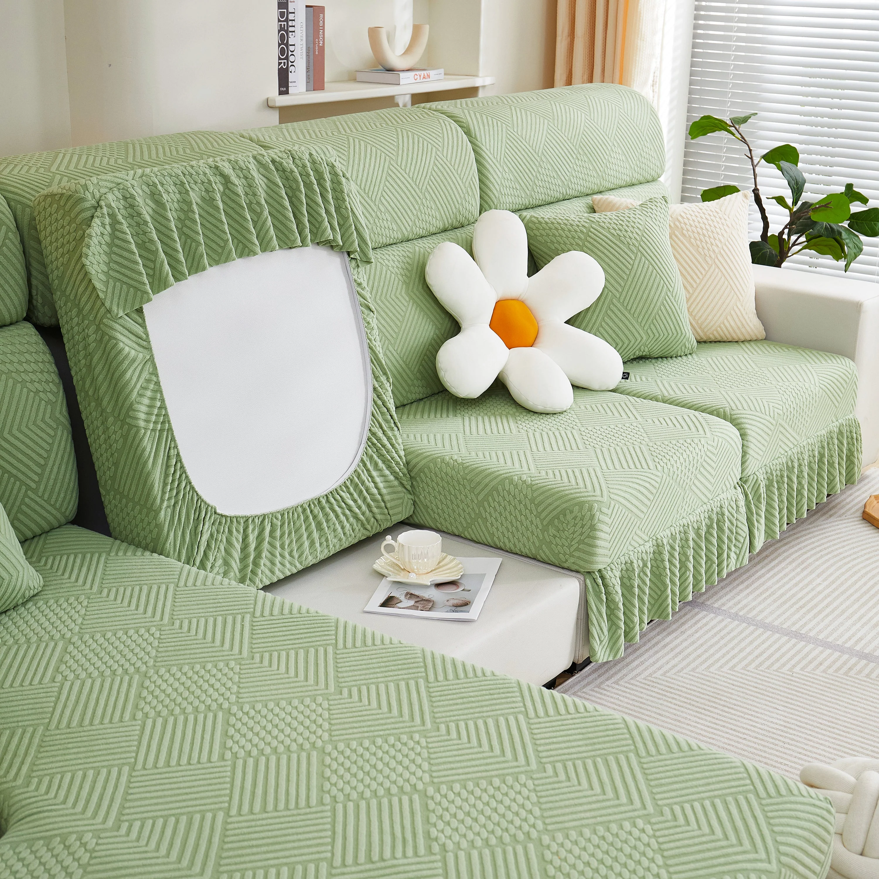 Stretch Sofa Covers for Couch Seats and Cushions, Suitable for 1/2/3/4/L Seater Sofas and Couches - Image 2