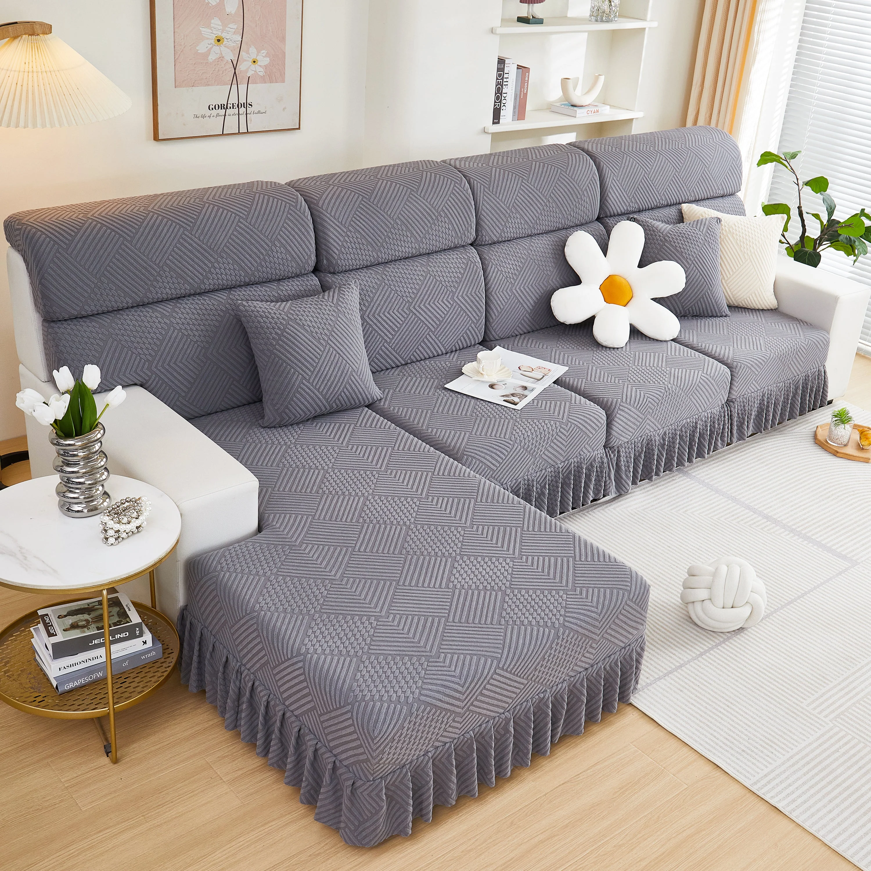 Stretch Sofa Covers for Couch Seats and Cushions, Suitable for 1/2/3/4/L Seater Sofas and Couches - Image 33