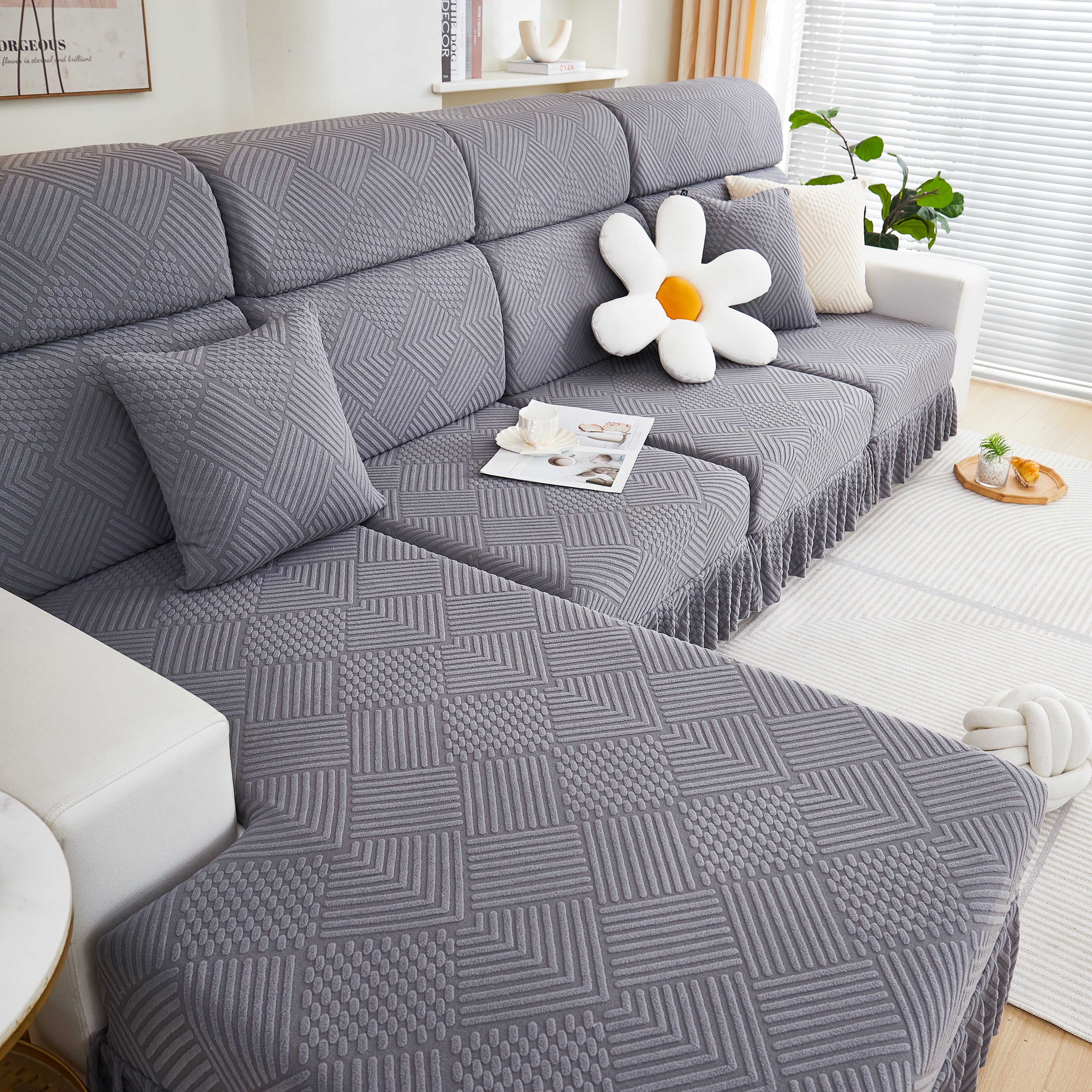 Stretch Sofa Covers for Couch Seats and Cushions, Suitable for 1/2/3/4/L Seater Sofas and Couches - Image 34
