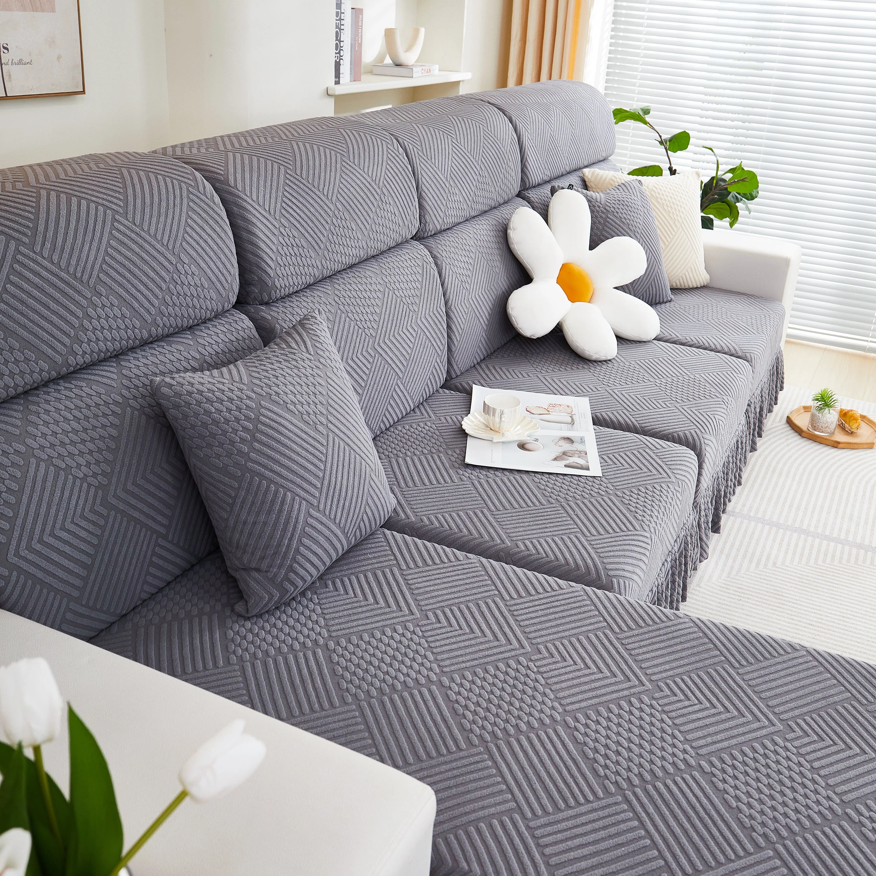 Stretch Sofa Covers for Couch Seats and Cushions, Suitable for 1/2/3/4/L Seater Sofas and Couches - Image 35
