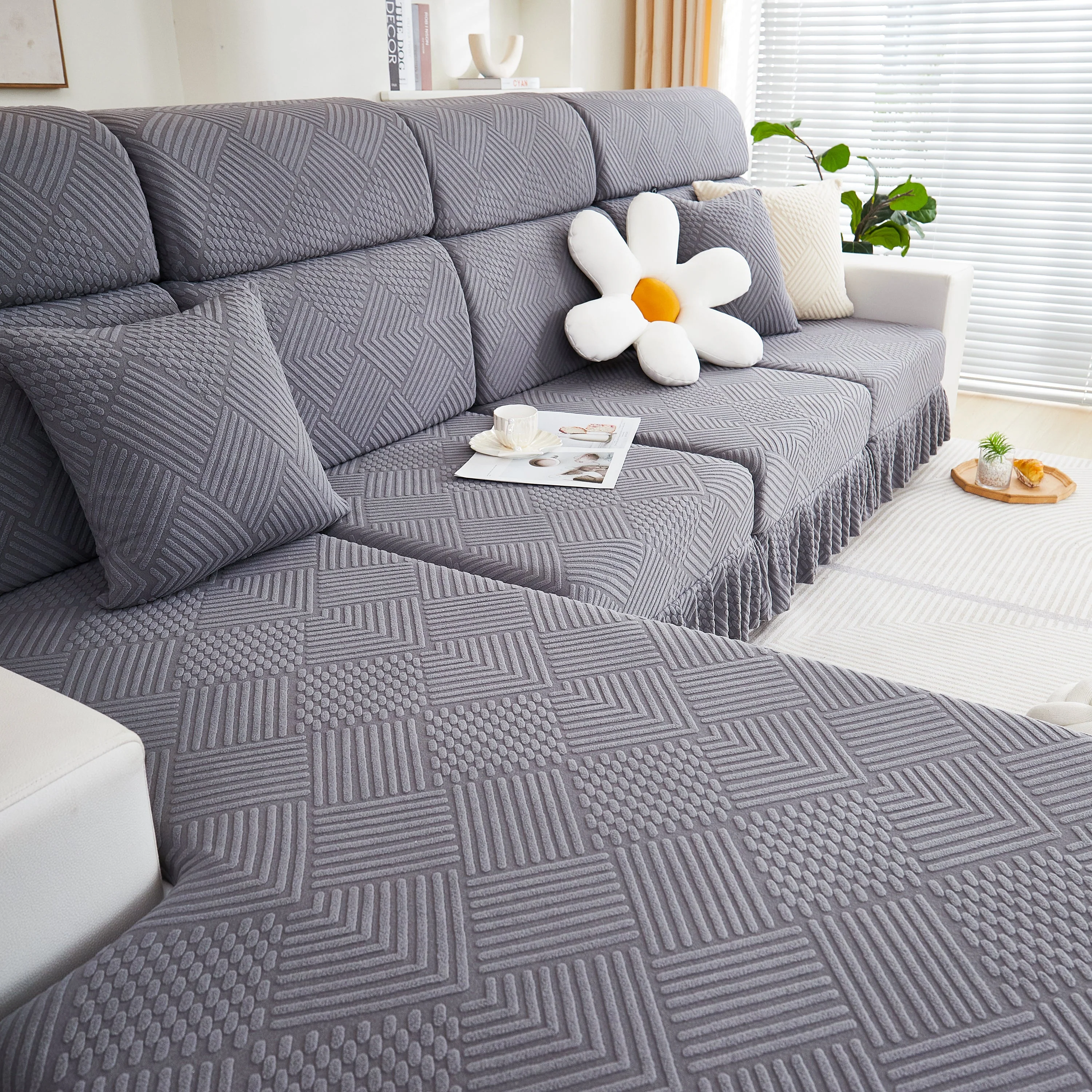 Stretch Sofa Covers for Couch Seats and Cushions, Suitable for 1/2/3/4/L Seater Sofas and Couches - Image 36