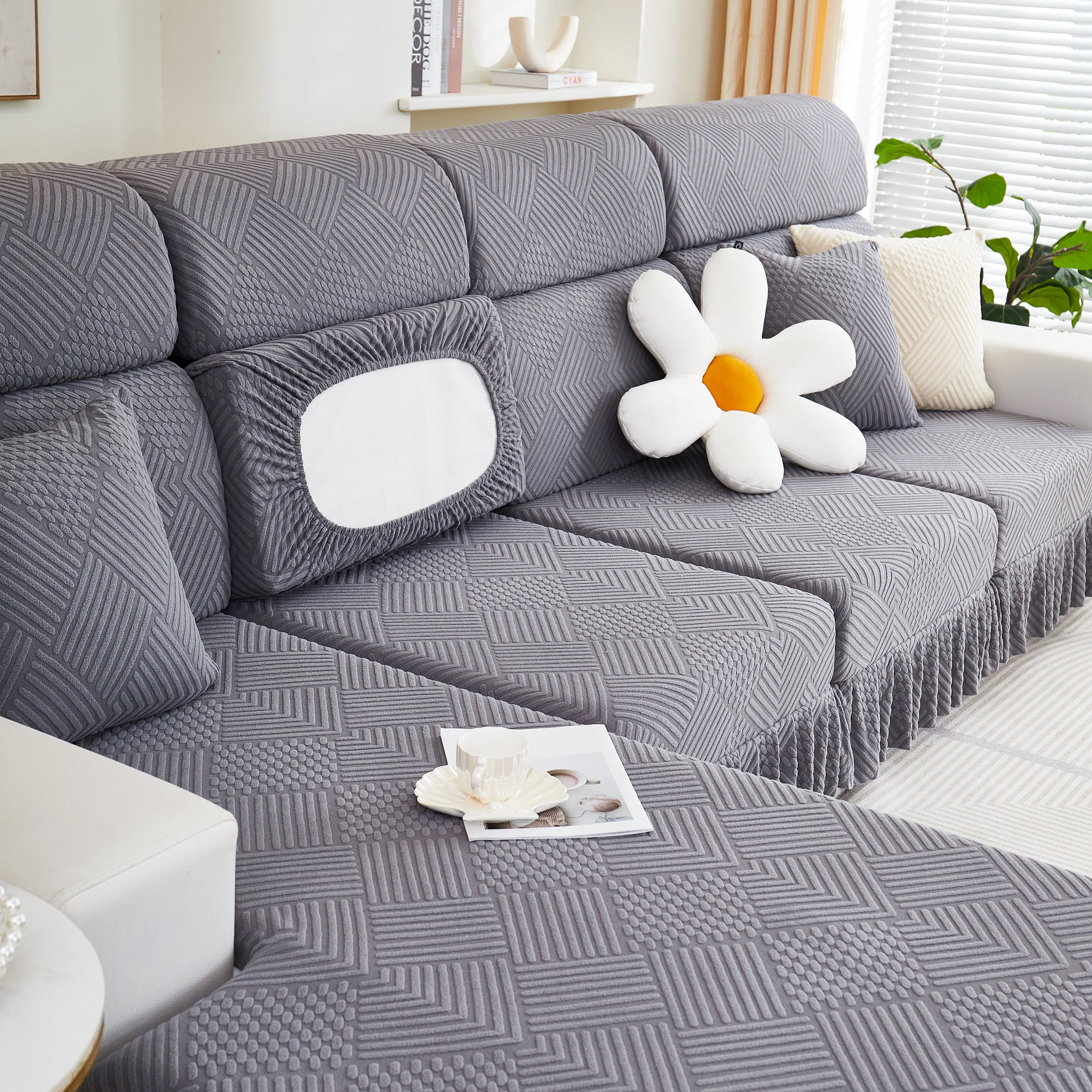 Stretch Sofa Covers for Couch Seats and Cushions, Suitable for 1/2/3/4/L Seater Sofas and Couches - Image 41