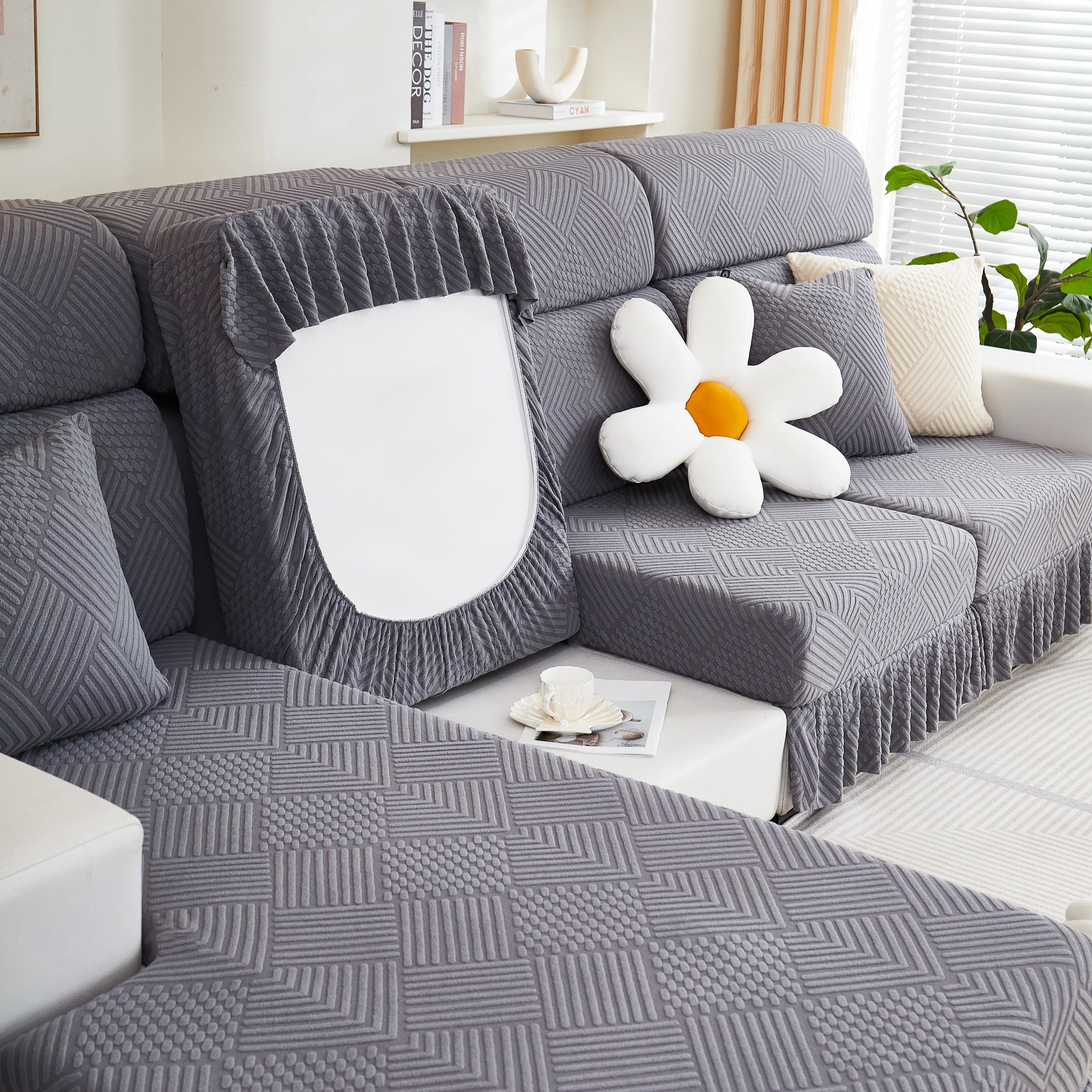Stretch Sofa Covers for Couch Seats and Cushions, Suitable for 1/2/3/4/L Seater Sofas and Couches - Image 42
