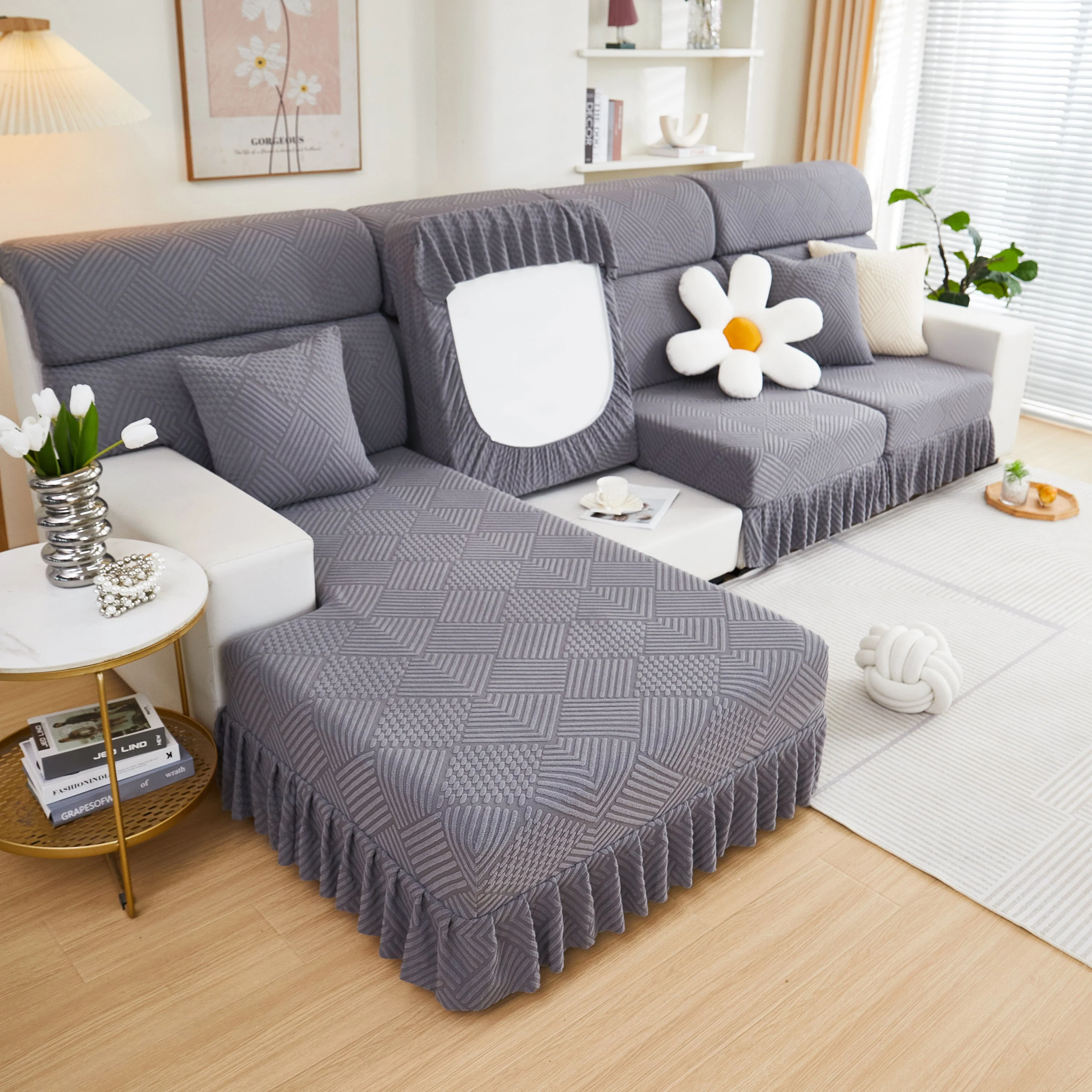 Stretch Sofa Covers for Couch Seats and Cushions, Suitable for 1/2/3/4/L Seater Sofas and Couches - Image 43