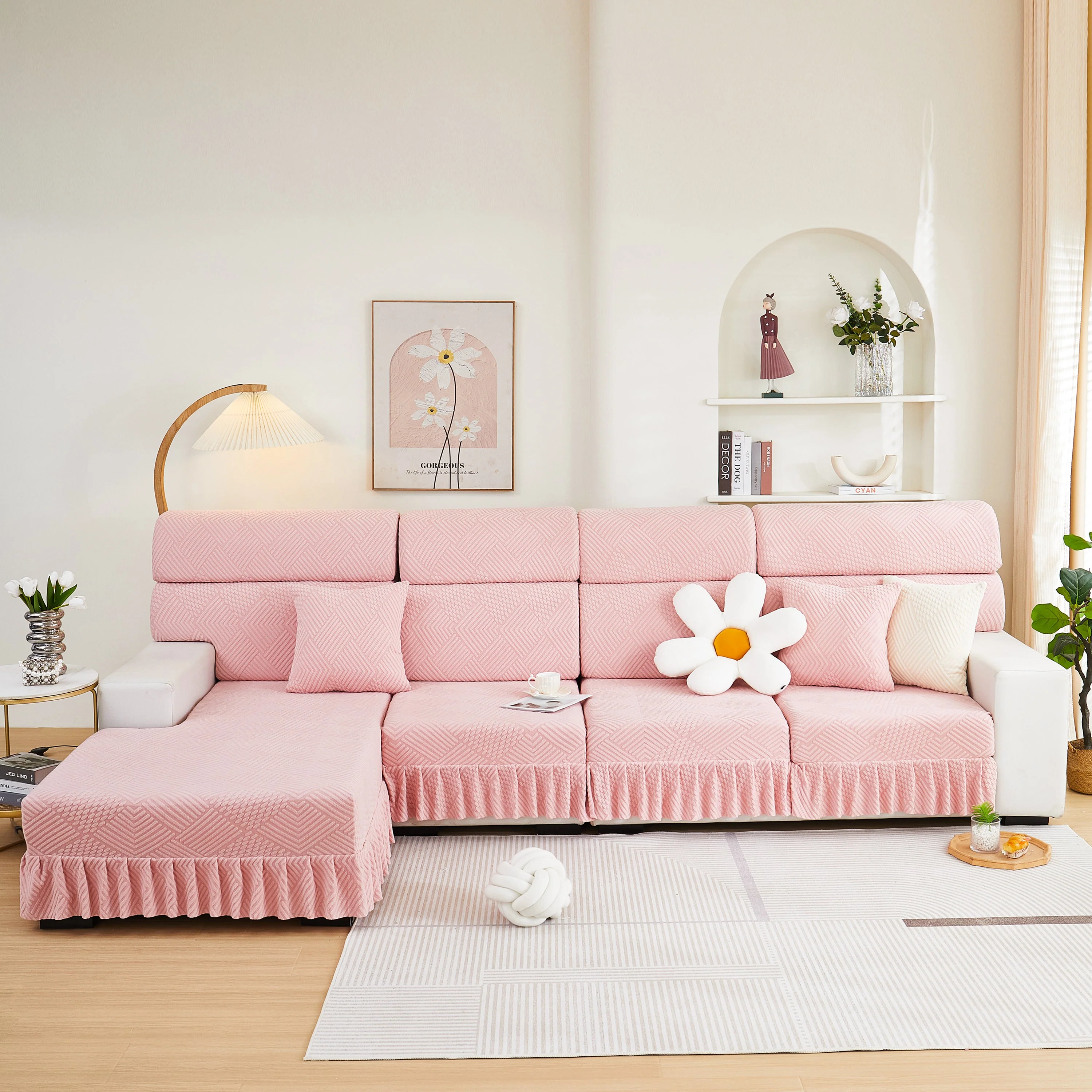Stretch Sofa Covers for Couch Seats and Cushions, Suitable for 1/2/3/4/L Seater Sofas and Couches - Image 49