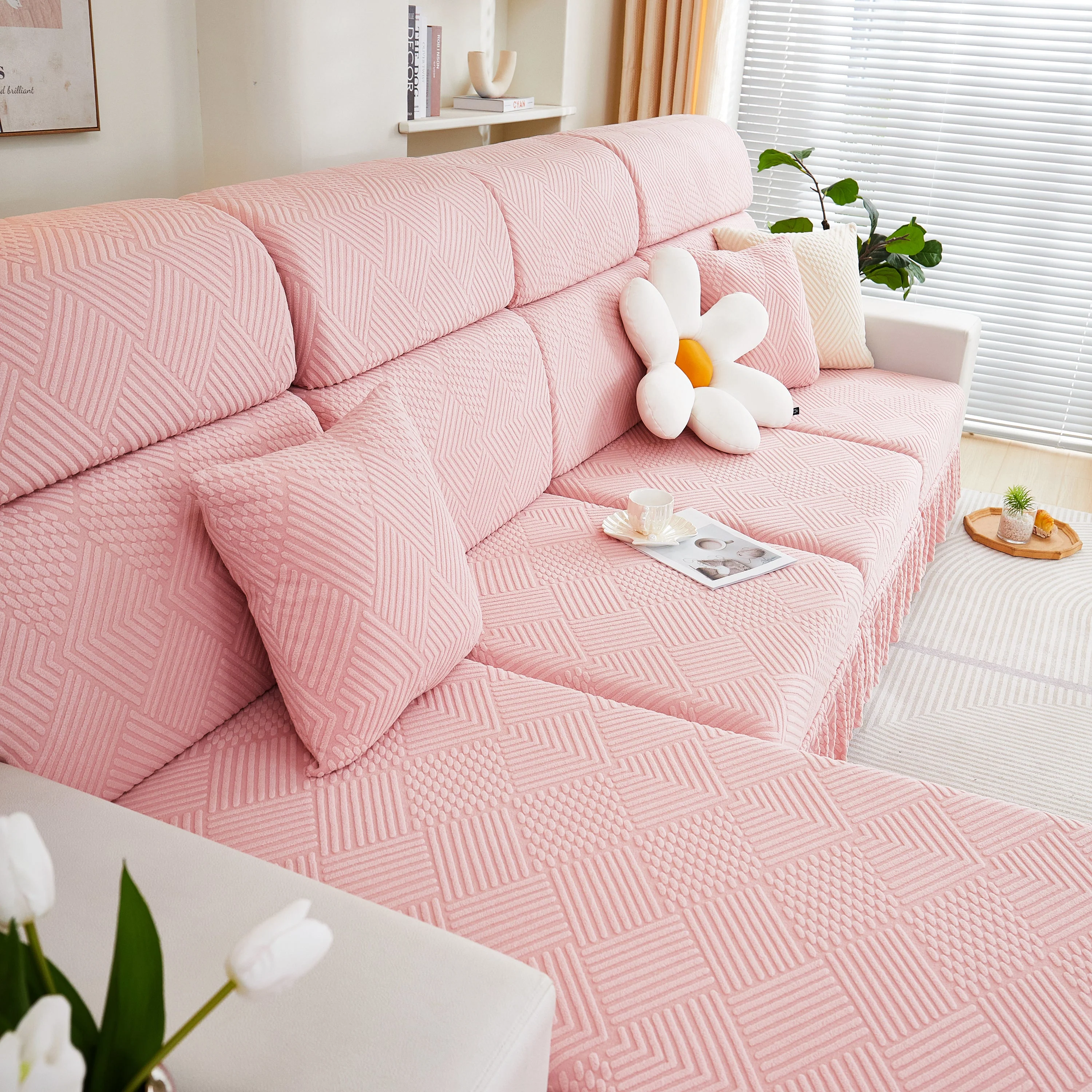Stretch Sofa Covers for Couch Seats and Cushions, Suitable for 1/2/3/4/L Seater Sofas and Couches - Image 57