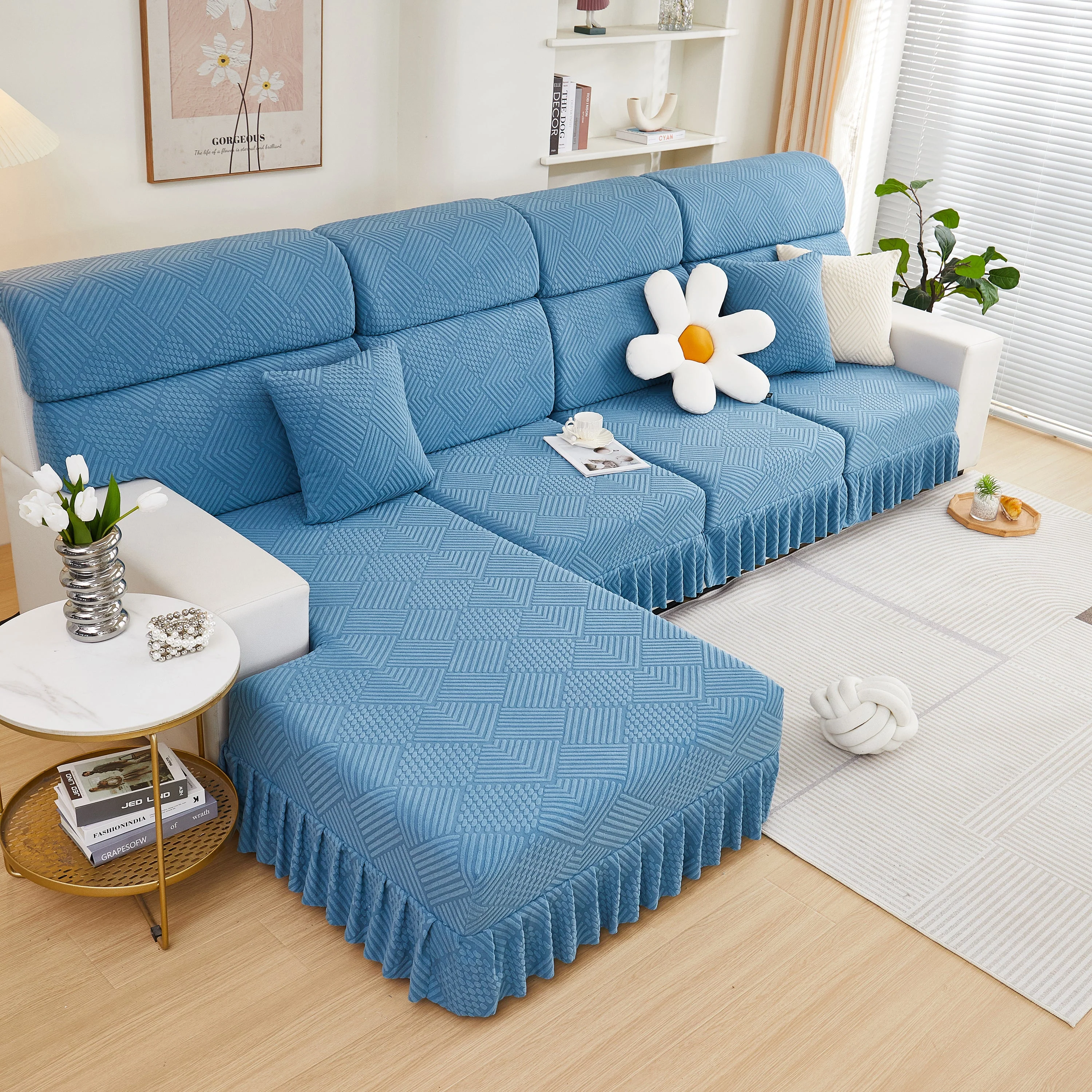 Stretch Sofa Covers for Couch Seats and Cushions, Suitable for 1/2/3/4/L Seater Sofas and Couches - Image 77
