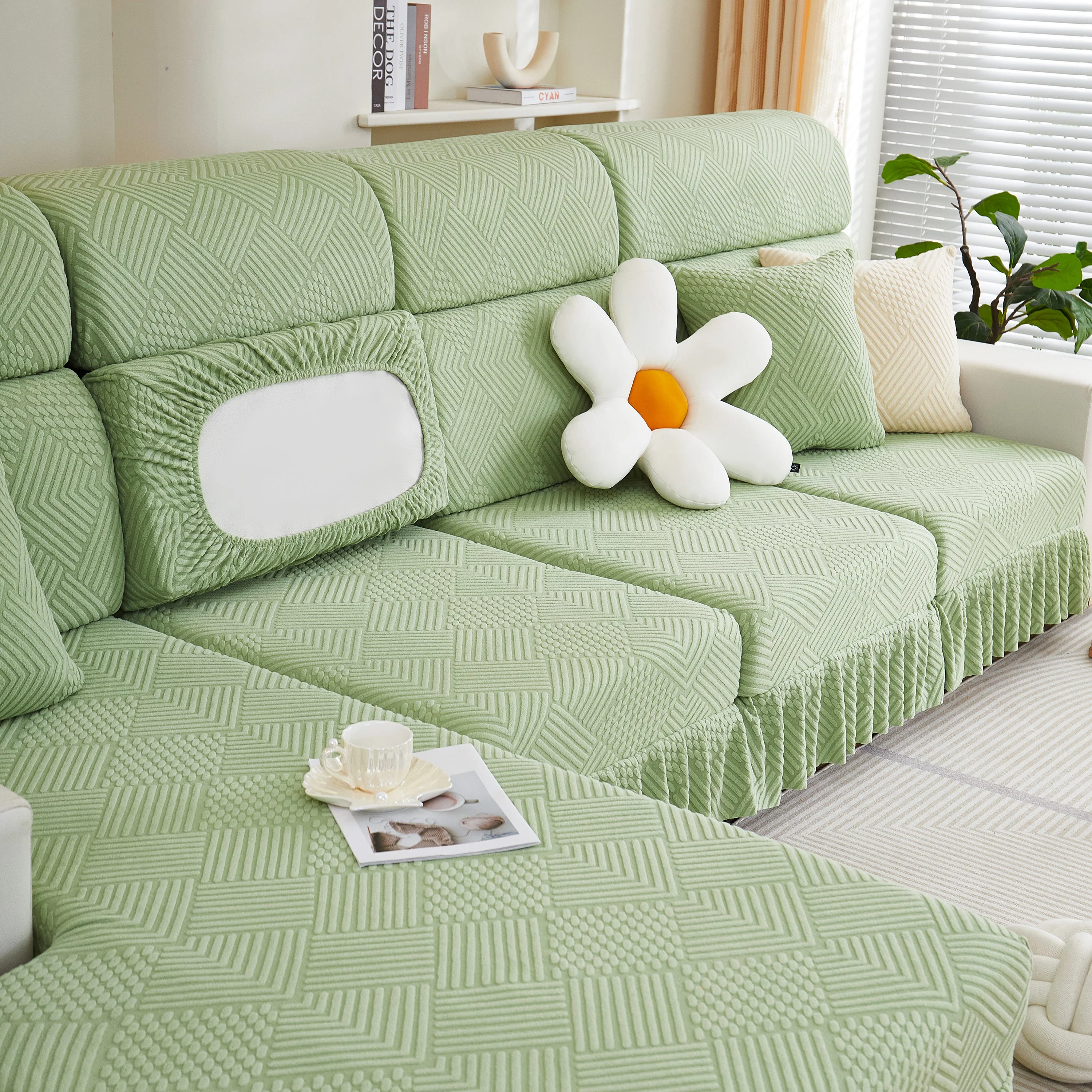 Stretch Sofa Covers for Couch Seats and Cushions, Suitable for 1/2/3/4/L Seater Sofas and Couches - Image 8