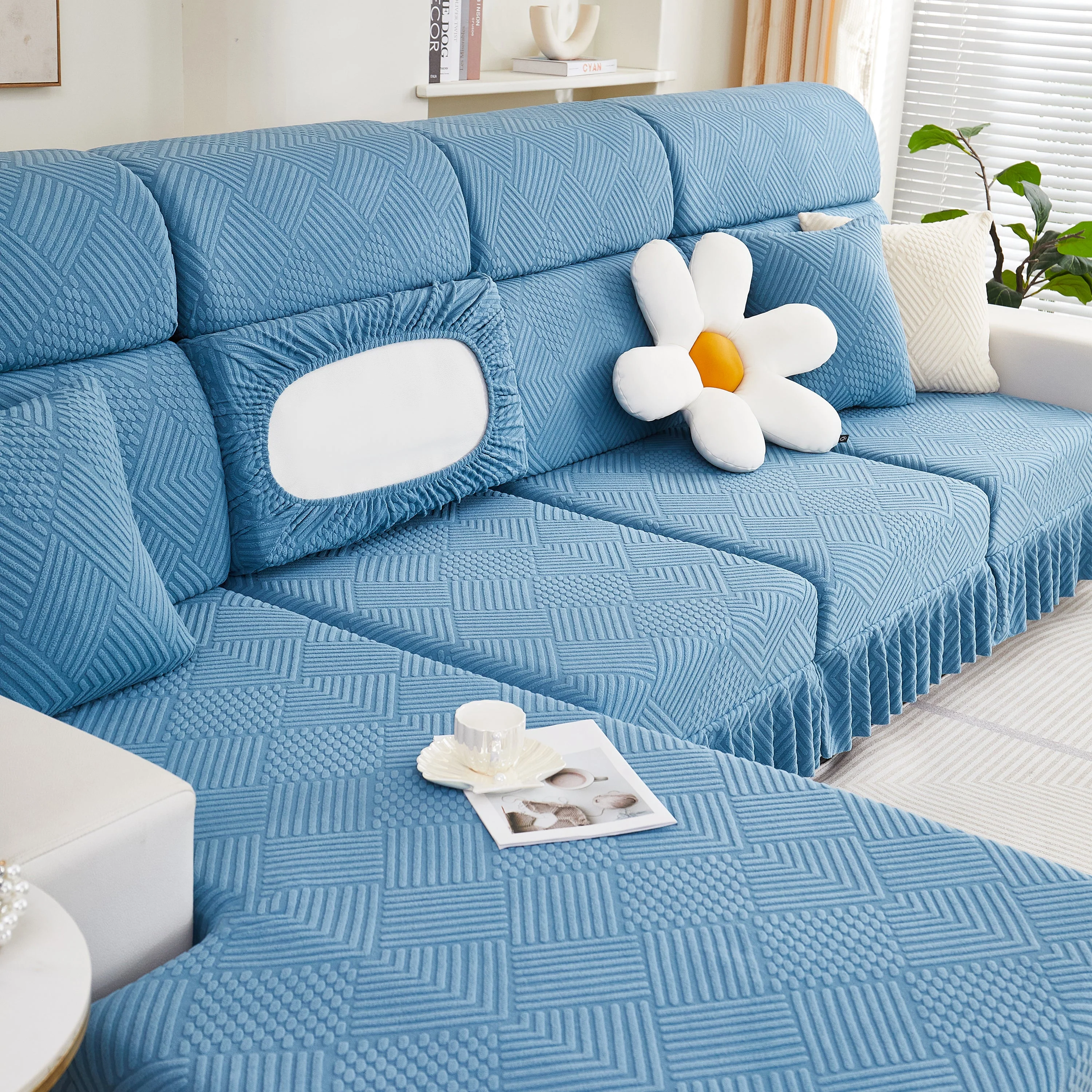 Stretch Sofa Covers for Couch Seats and Cushions, Suitable for 1/2/3/4/L Seater Sofas and Couches - Image 83