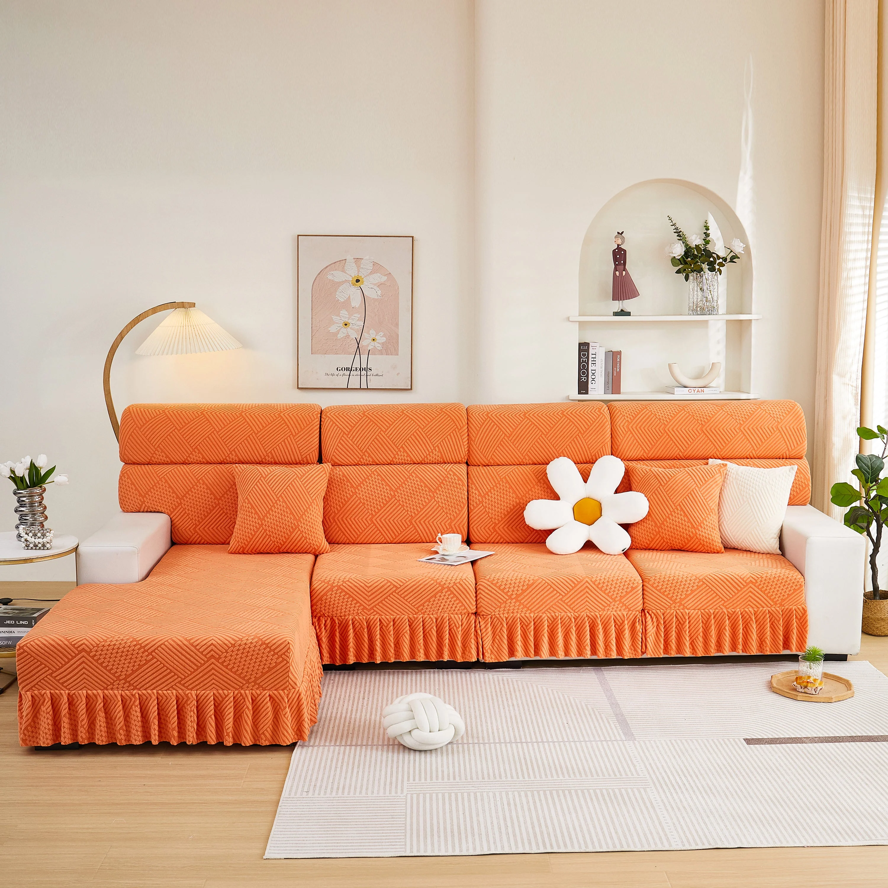 Stretch Sofa Covers for Couch Seats and Cushions, Suitable for 1/2/3/4/L Seater Sofas and Couches - Image 91
