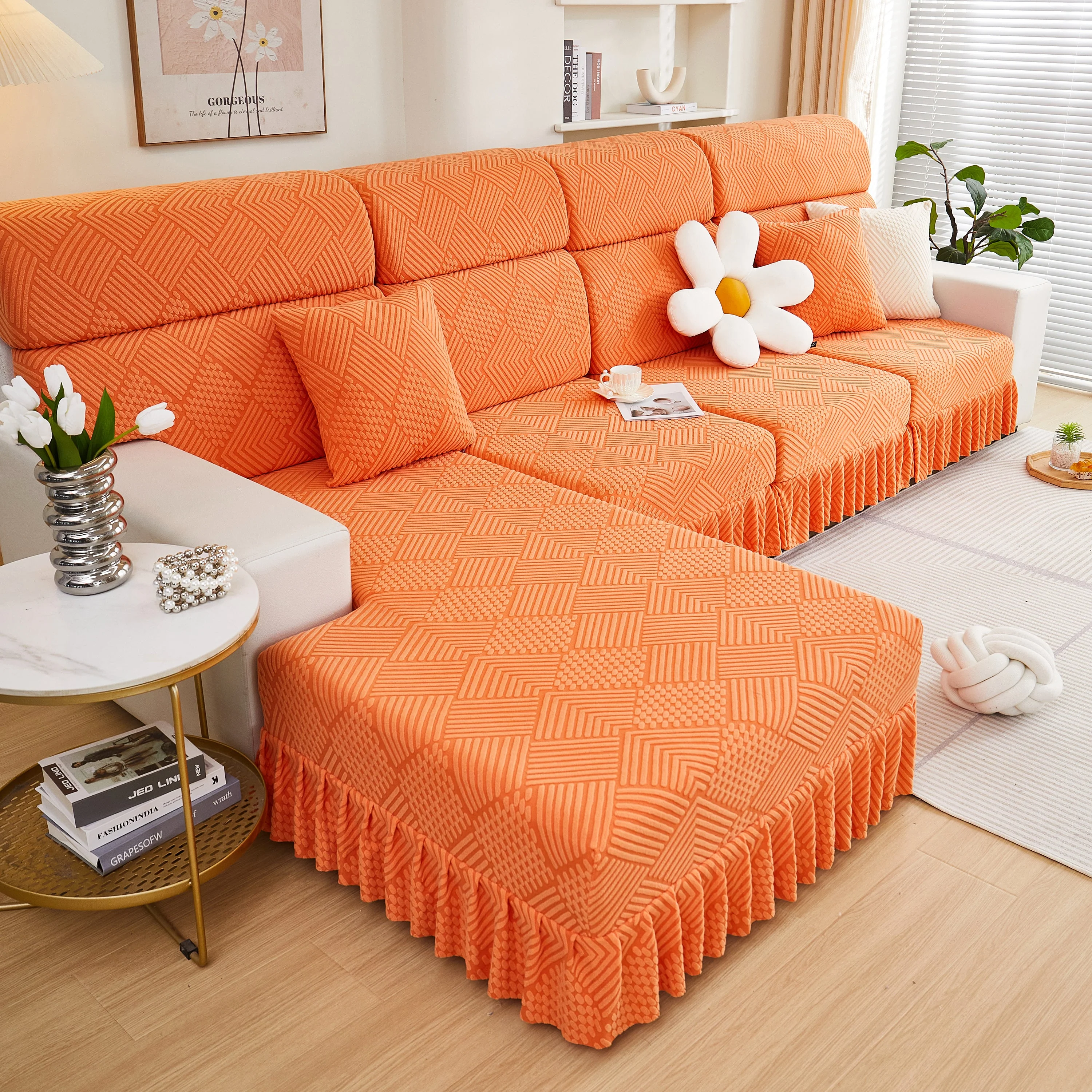Stretch Sofa Covers for Couch Seats and Cushions, Suitable for 1/2/3/4/L Seater Sofas and Couches - Image 95