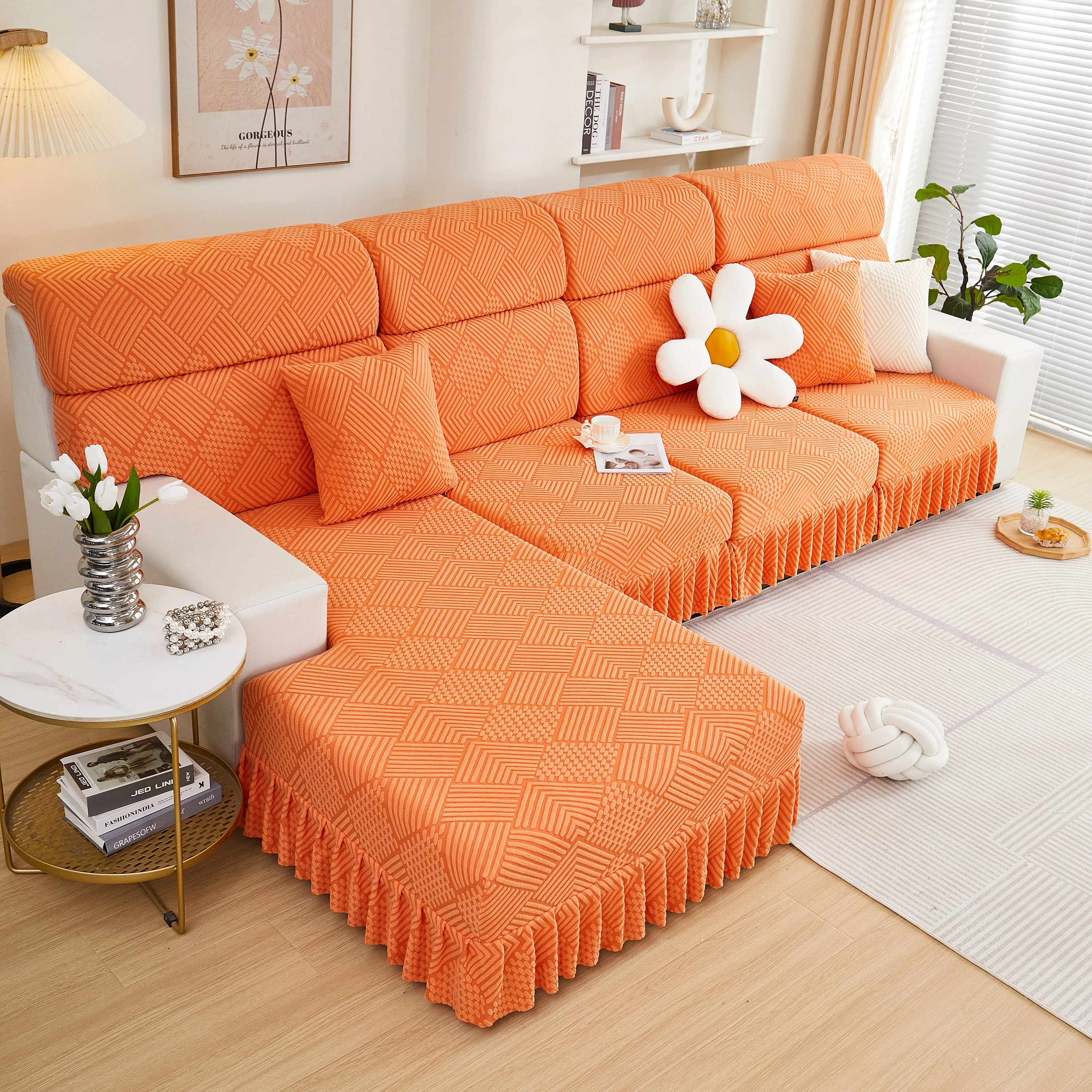 Stretch Sofa Covers for Couch Seats and Cushions, Suitable for 1/2/3/4/L Seater Sofas and Couches - Image 96