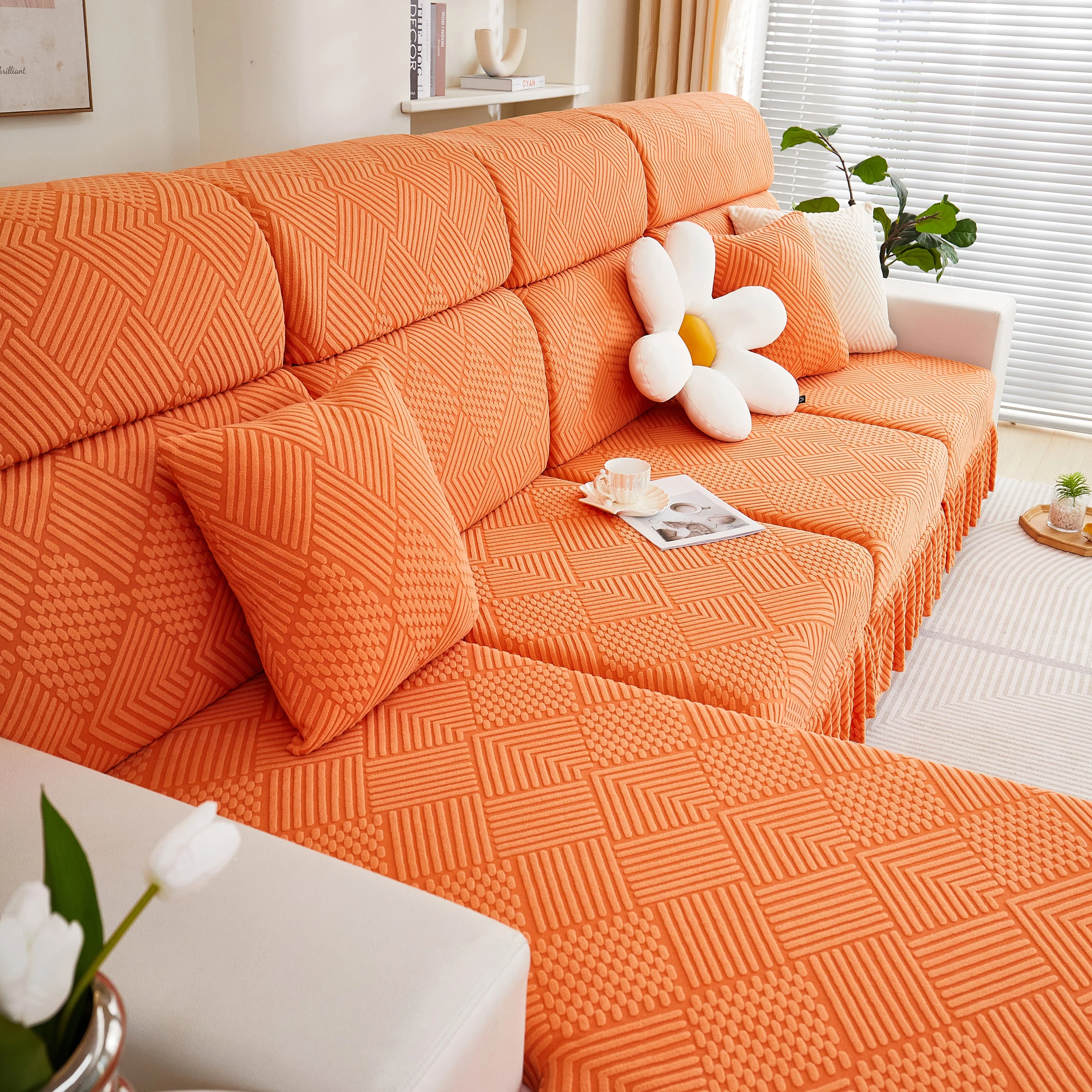 Stretch Sofa Covers for Couch Seats and Cushions, Suitable for 1/2/3/4/L Seater Sofas and Couches - Image 99