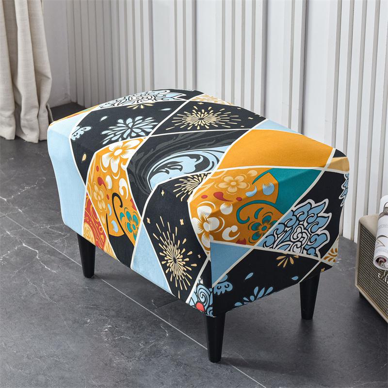 Stretch Spandex Nordic Floral Removable Wing Chair Cover, Relaxing Seat Covers Slipcovers for Armchairs - Image 30