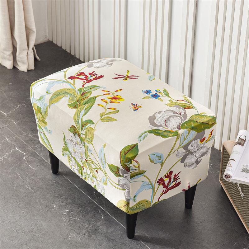 Stretch Spandex Nordic Floral Removable Wing Chair Cover, Relaxing Seat Covers Slipcovers for Armchairs - Image 62