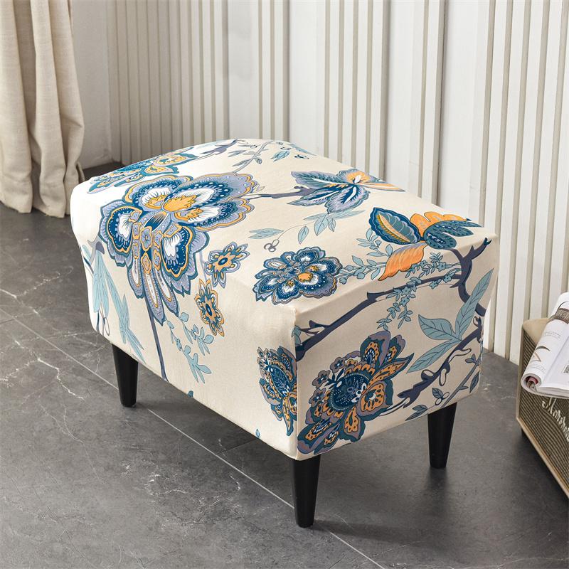 Stretch Spandex Nordic Floral Removable Wing Chair Cover, Relaxing Seat Covers Slipcovers for Armchairs - Image 8