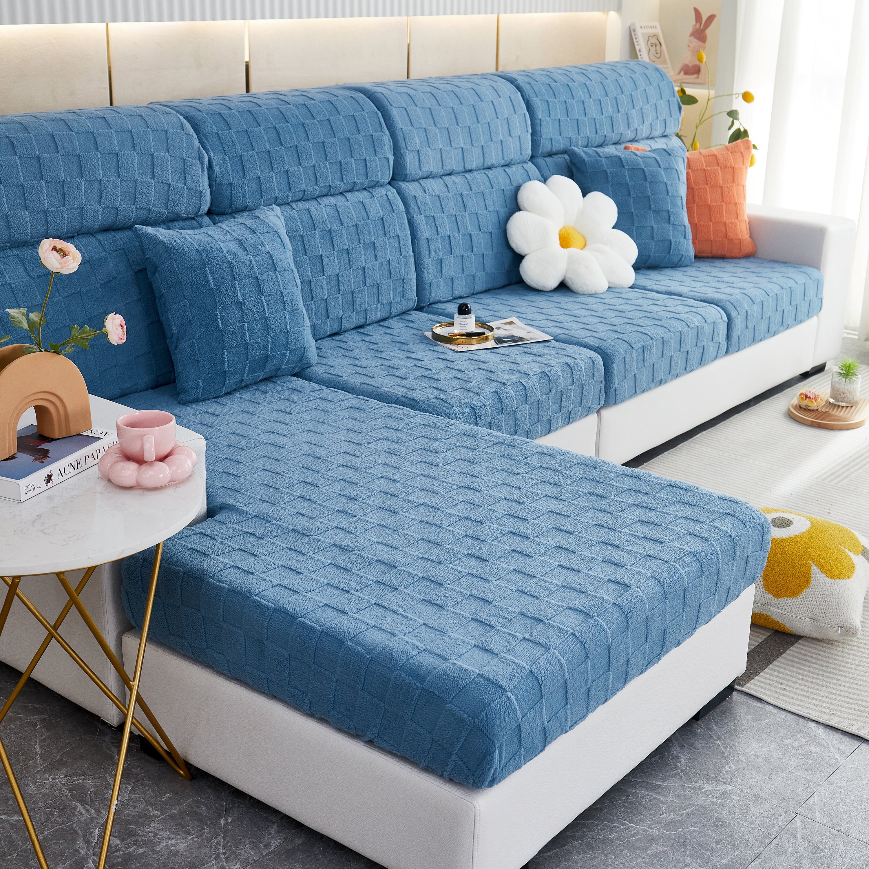 Stretchable Cotton Velvet Sofa Cover Furniture Covers for Pets Slipcovers and Couch Cushion Covers - Image 11