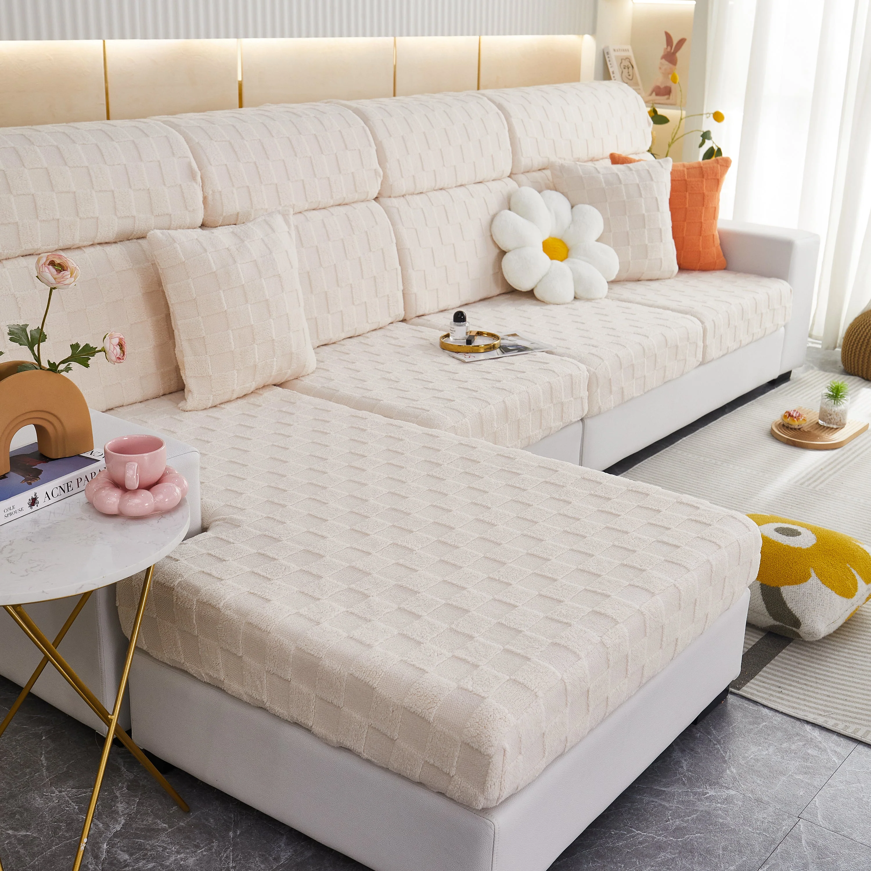 Stretchable Cotton Velvet Sofa Cover Furniture Covers for Pets Slipcovers and Couch Cushion Covers - Image 12