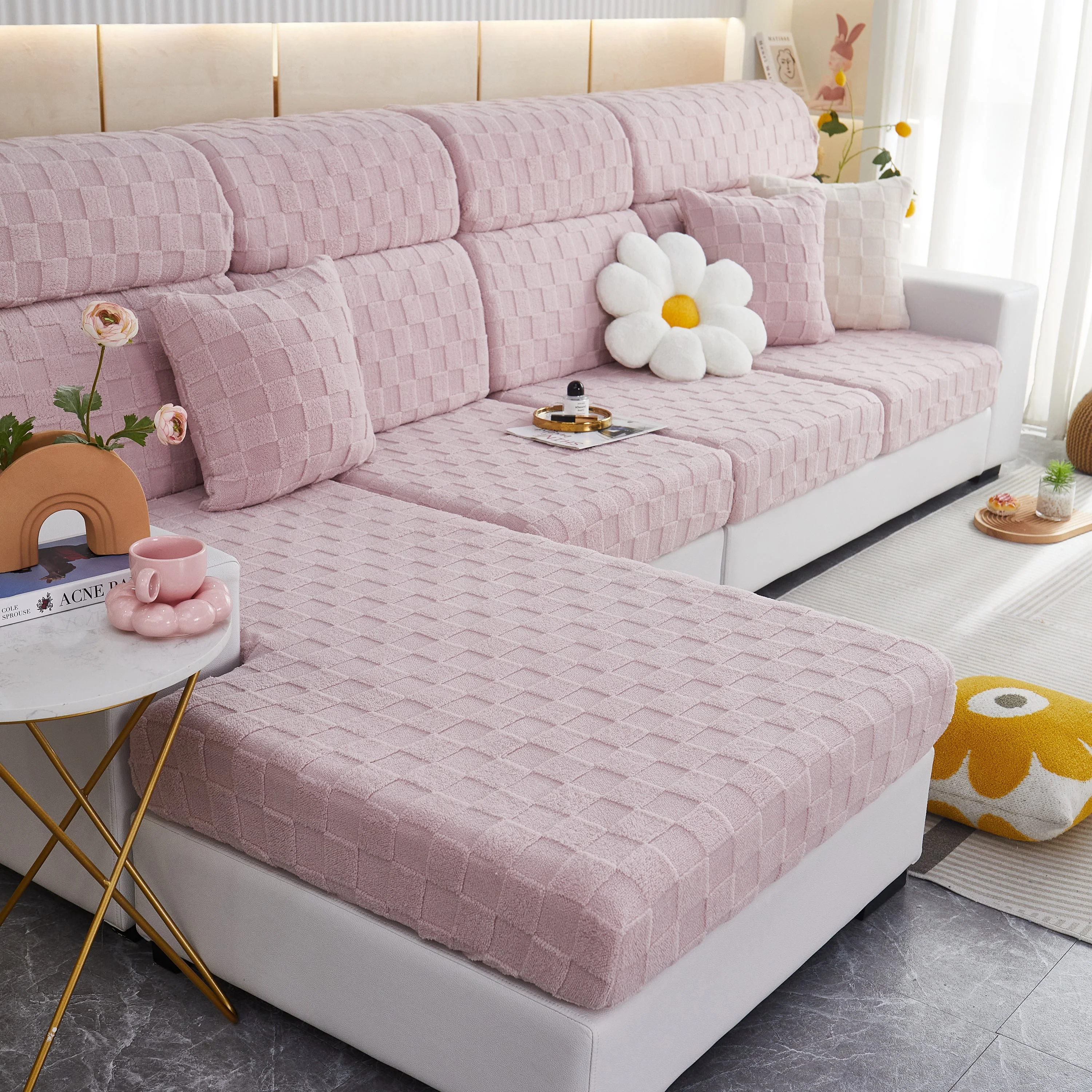Stretchable Cotton Velvet Sofa Cover Furniture Covers for Pets Slipcovers and Couch Cushion Covers - Image 13