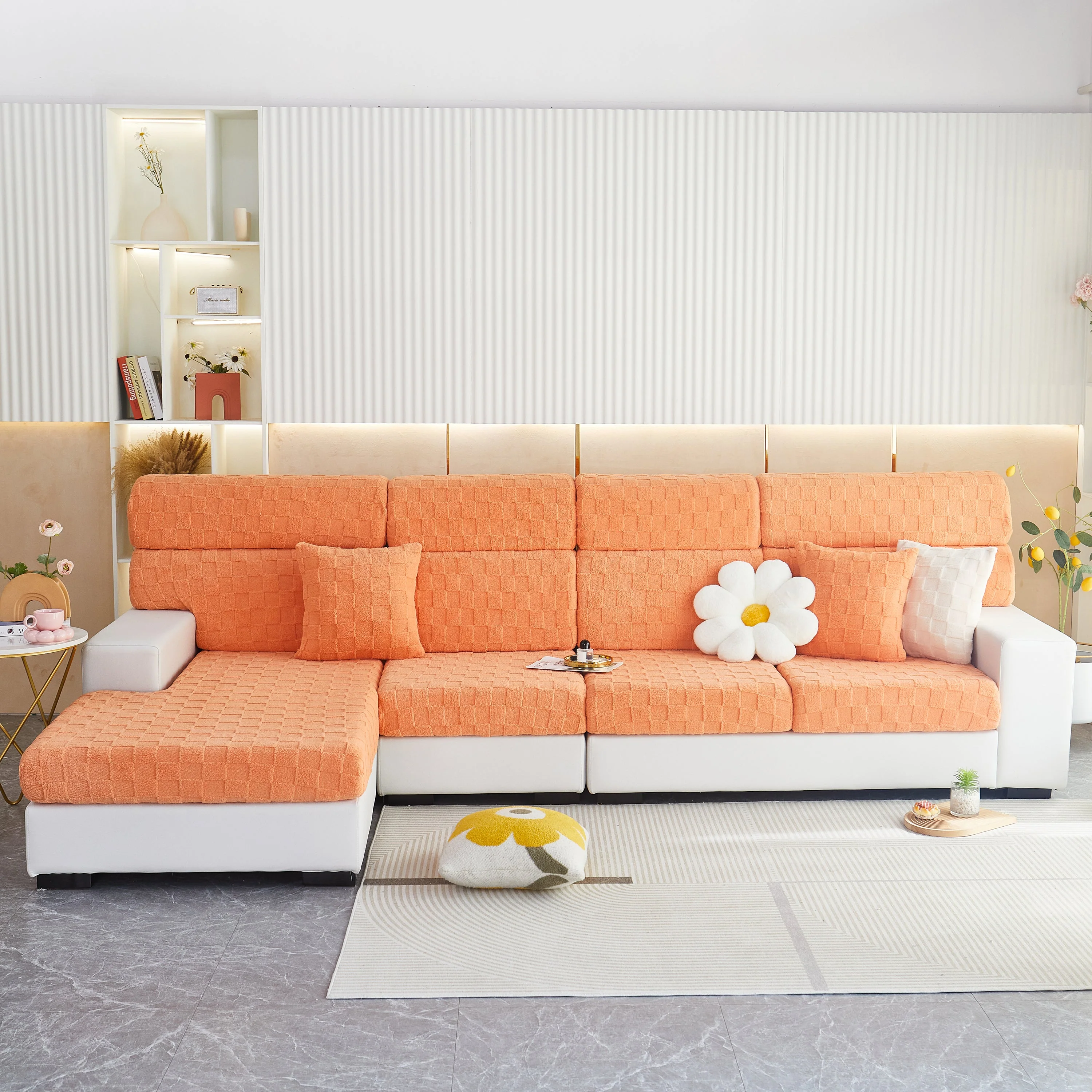 Stretchable Cotton Velvet Sofa Cover Furniture Covers for Pets Slipcovers and Couch Cushion Covers - Image 21